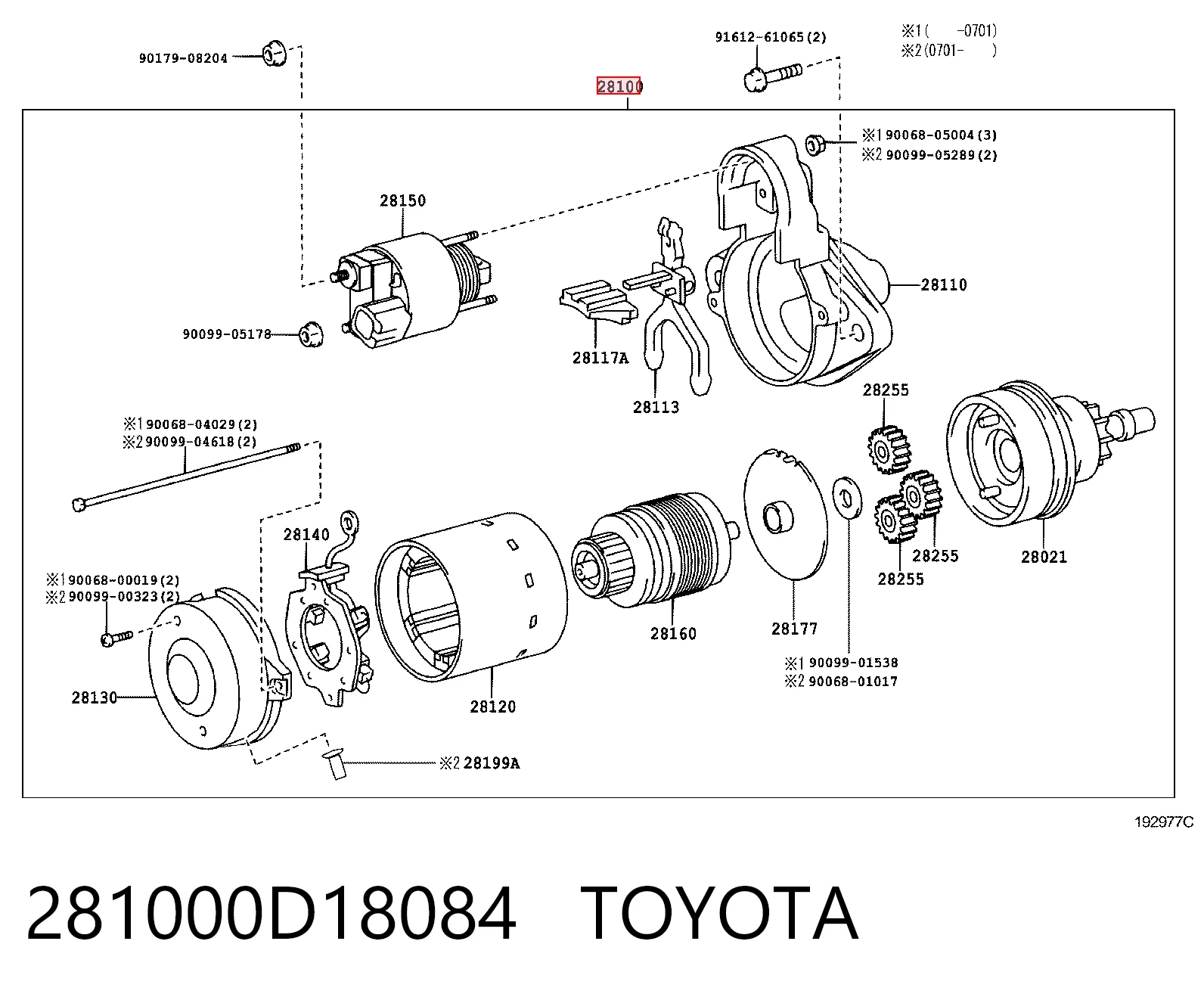 281000D18084 Toyota