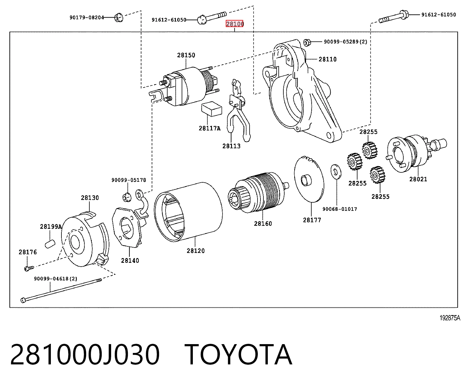 Motor de arranco Toyota 281000J030 preço, a partir de 231,88 USD