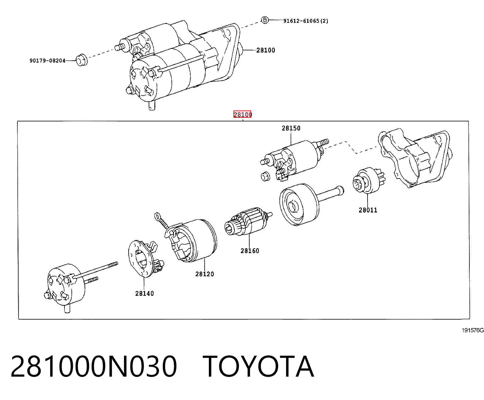 Motor de arranco 2810033080 VAG