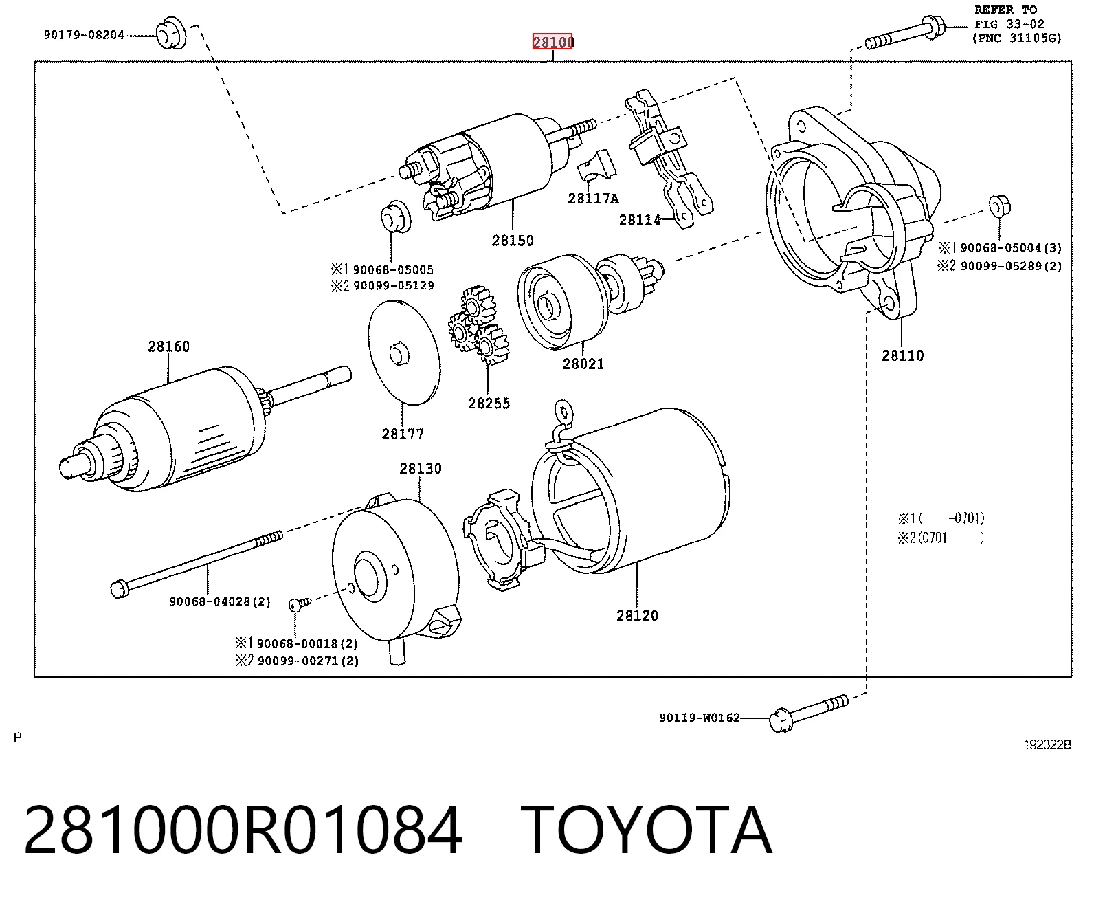 281000R01084 Toyota