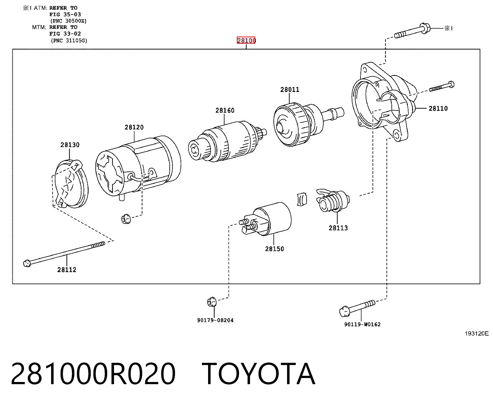 281000R020 Toyota