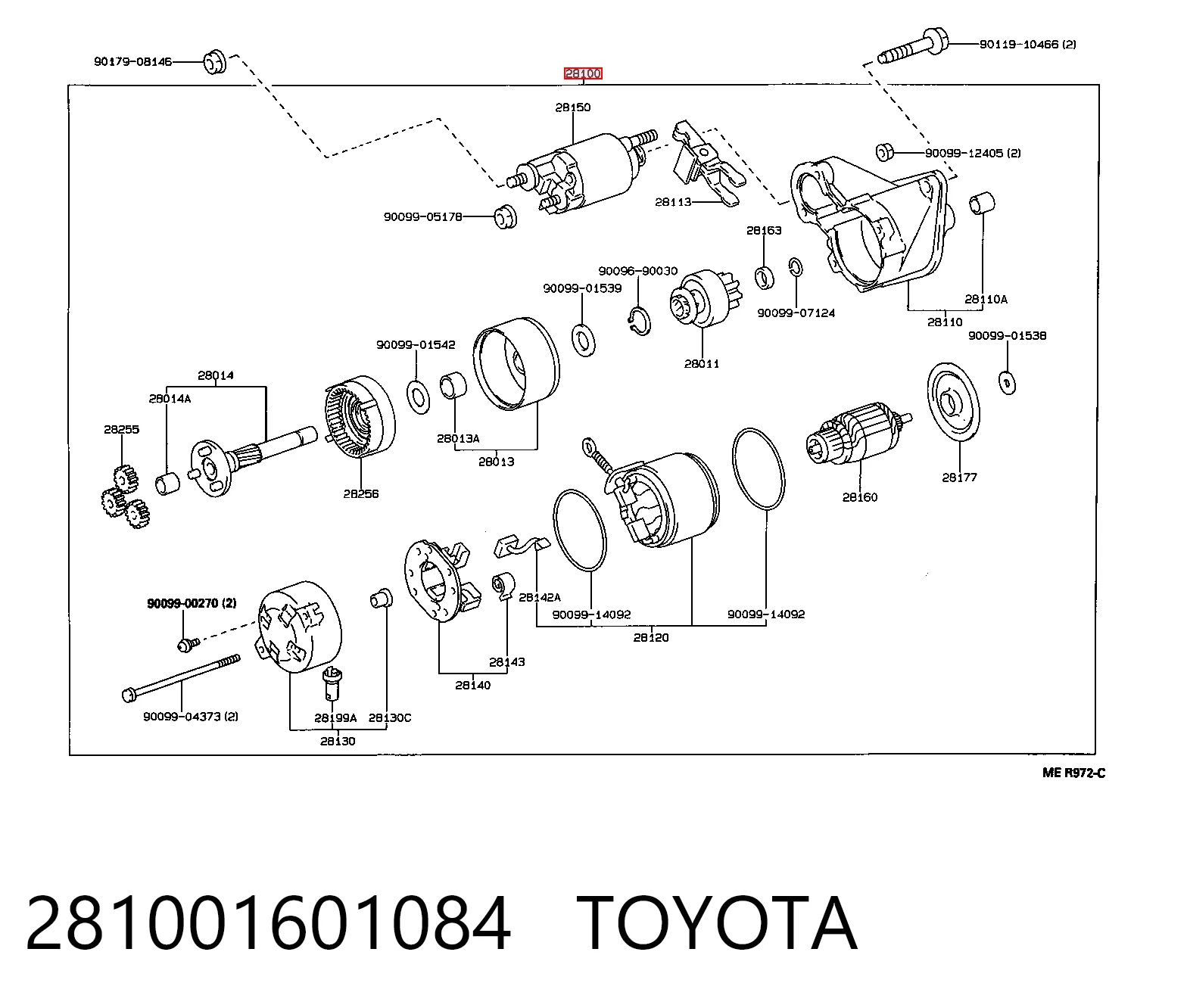  Motor de arranco Toyota Corolla liftback (E9) (1987 - 1992) 