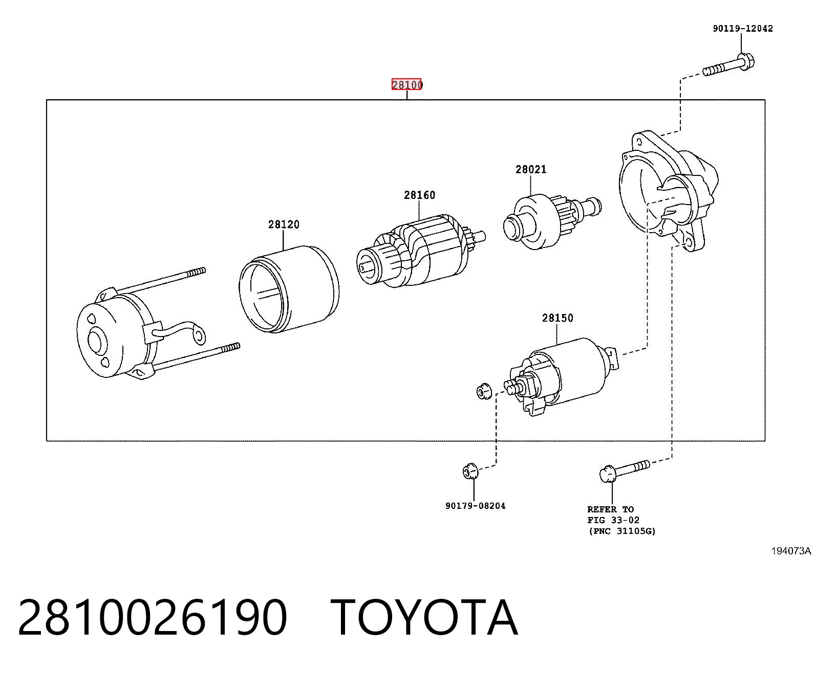 2810026190 Toyota