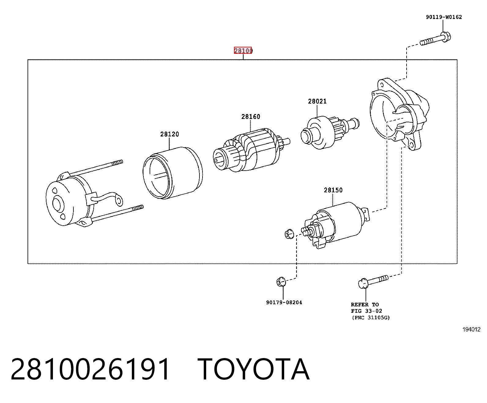 2810026191 Toyota