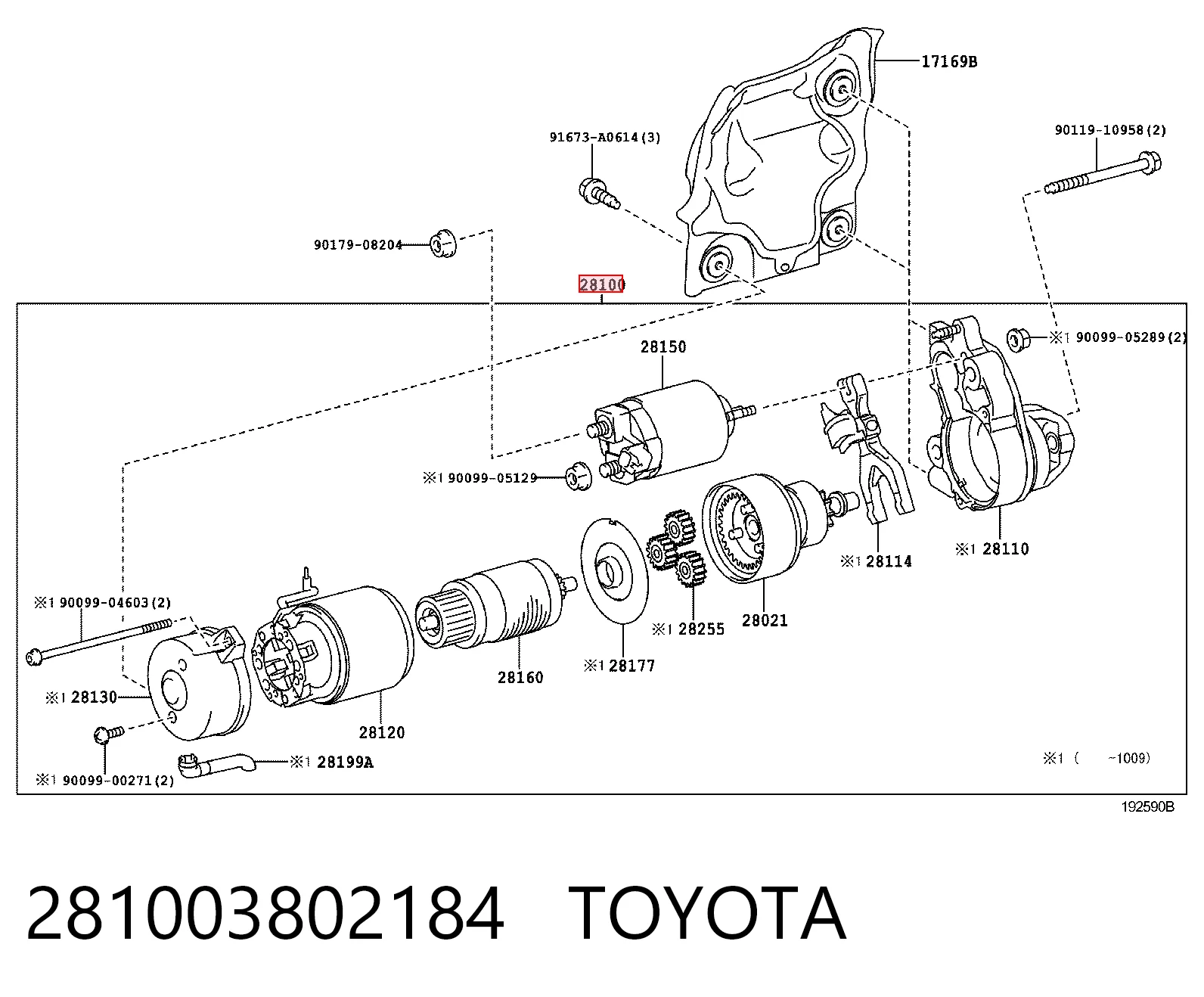 Motor de arranco para Lexus LS 600H/600HL UVF4