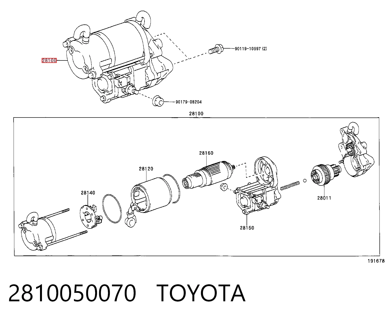  Motor de arranco Toyota Land Cruiser SUV (J200) (2007 - 2021) 
