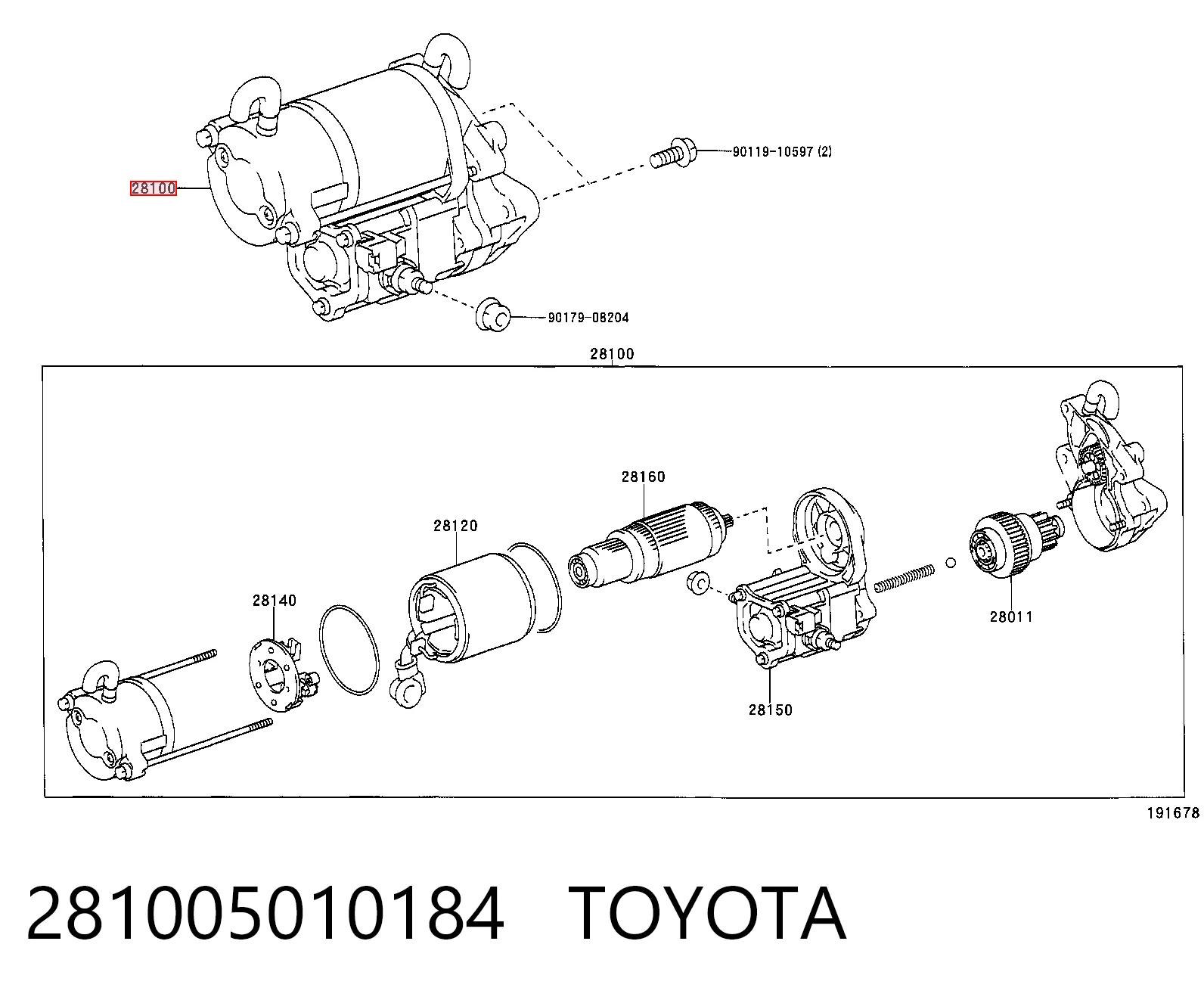 Motor de arranco Toyota Land Cruiser  J200