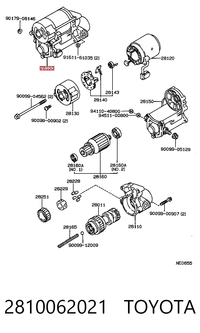  Motor de arranco Toyota Celica hatchback (T16) (1985 - 1989) 