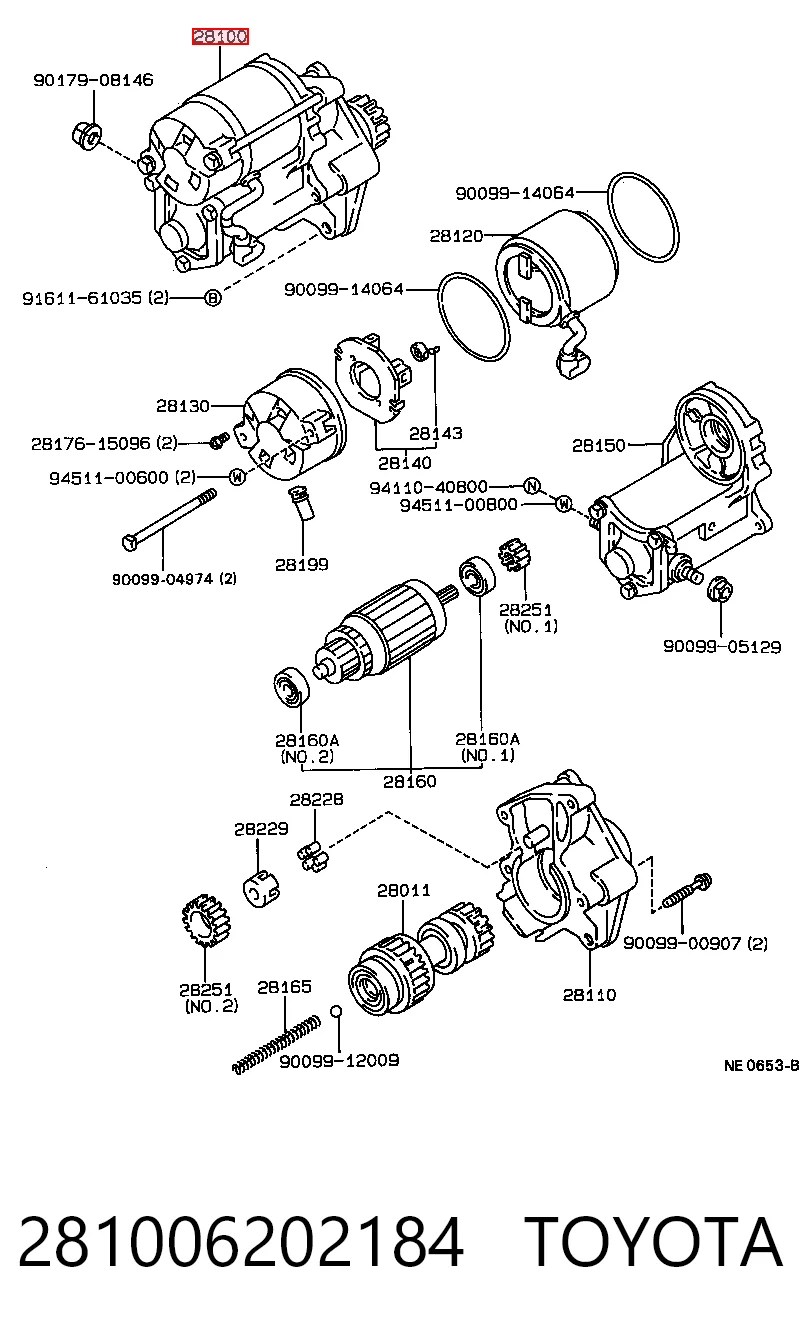 Motor de arranco Toyota Celica  T16