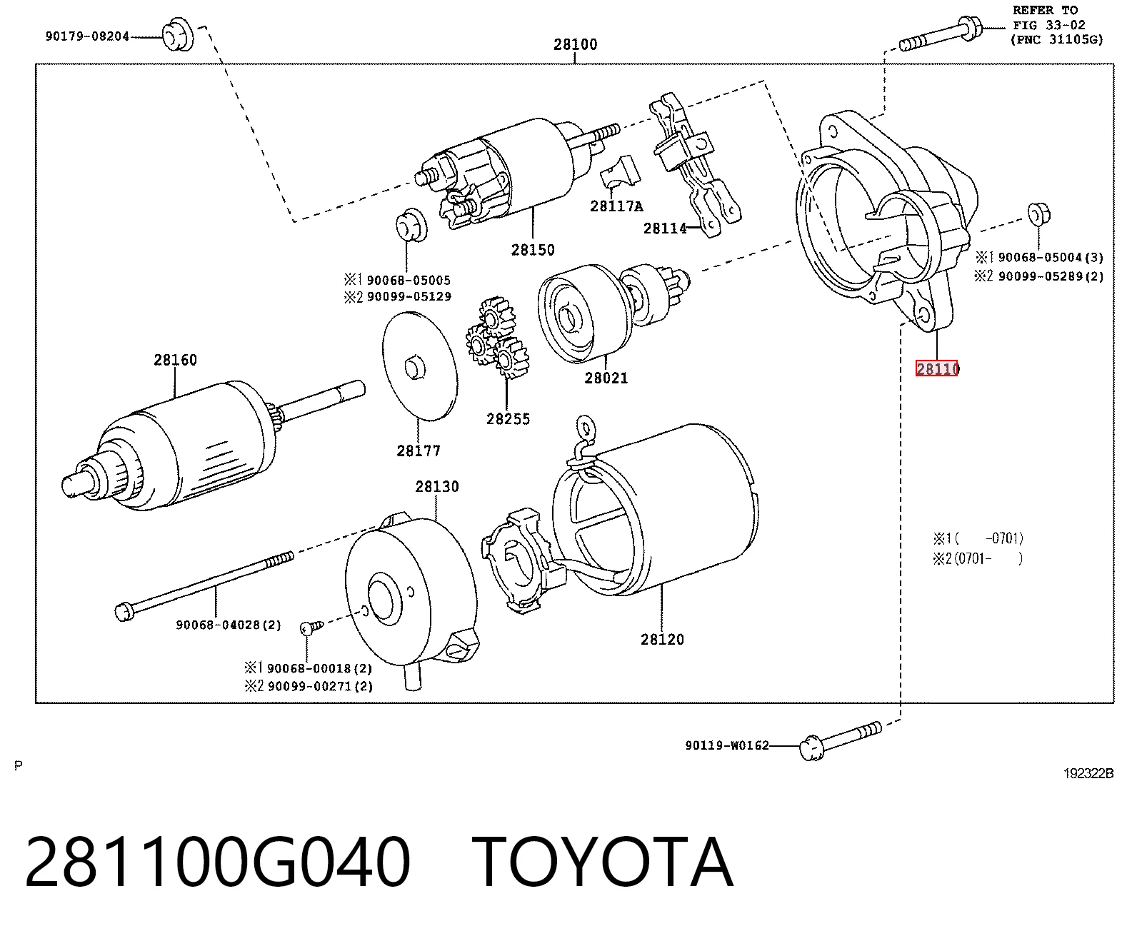 281100G040 Toyota