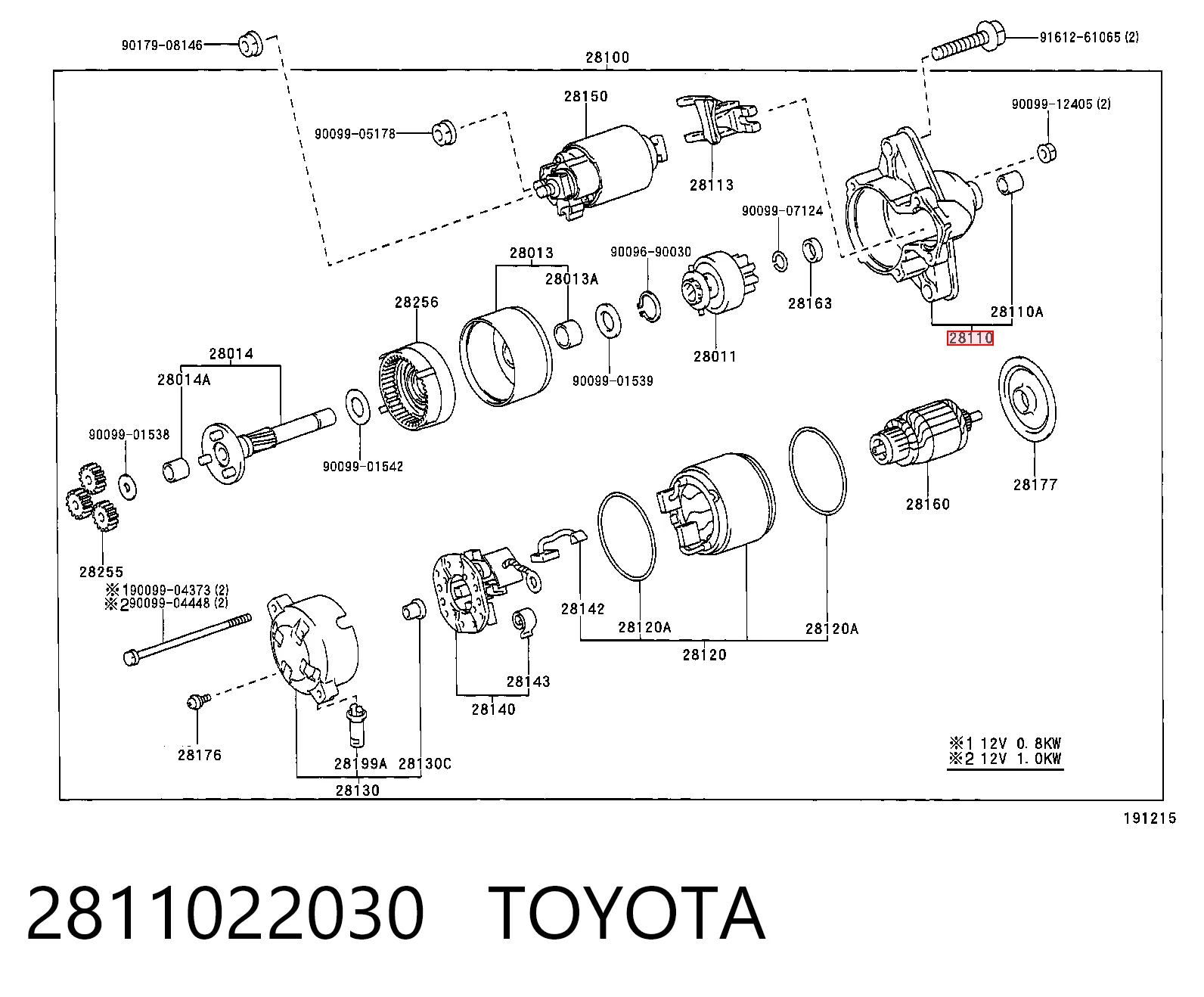 2811022030 Toyota 