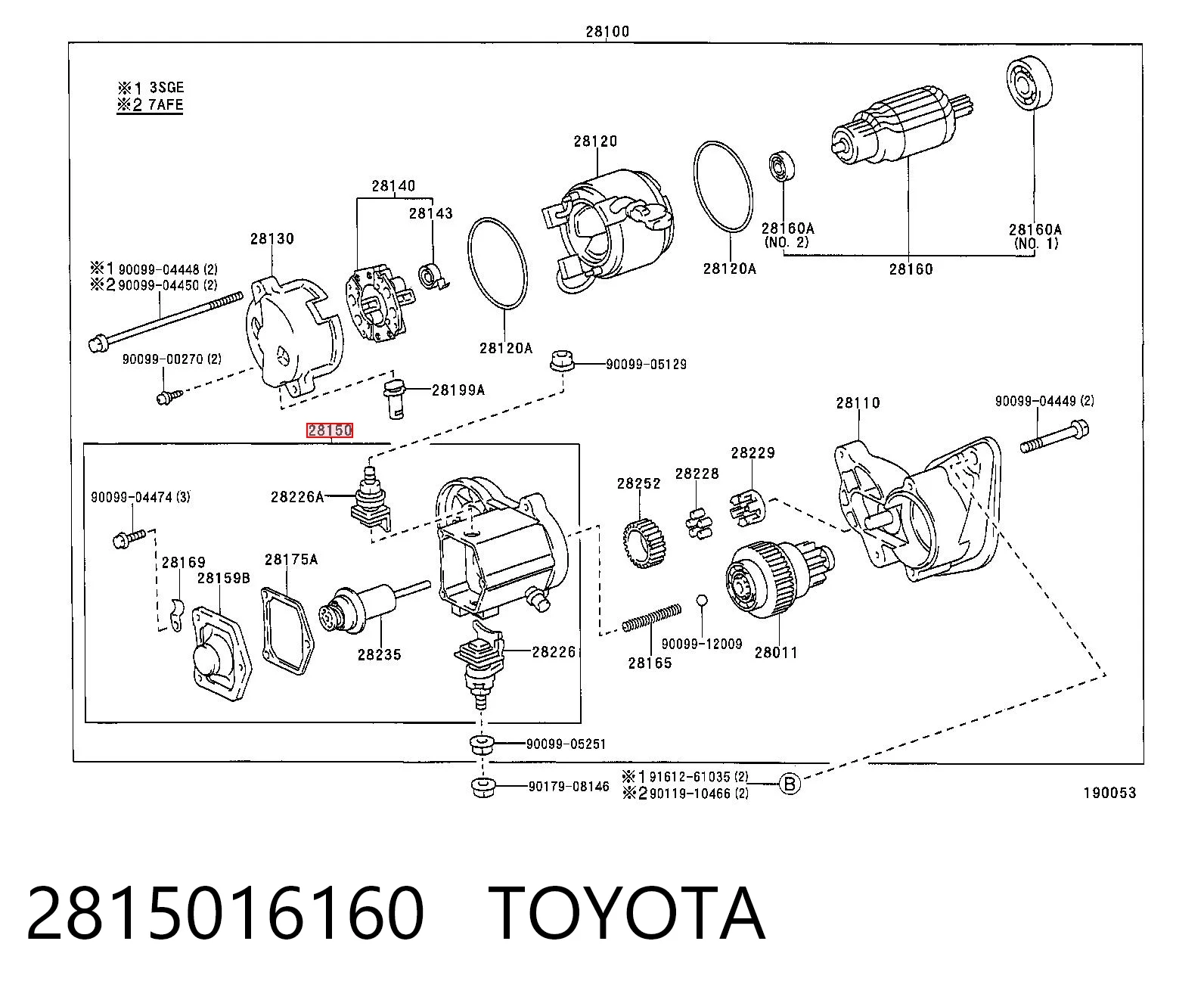 Relê retrator do motor de arranco Toyota Yaris VERSO NCP2