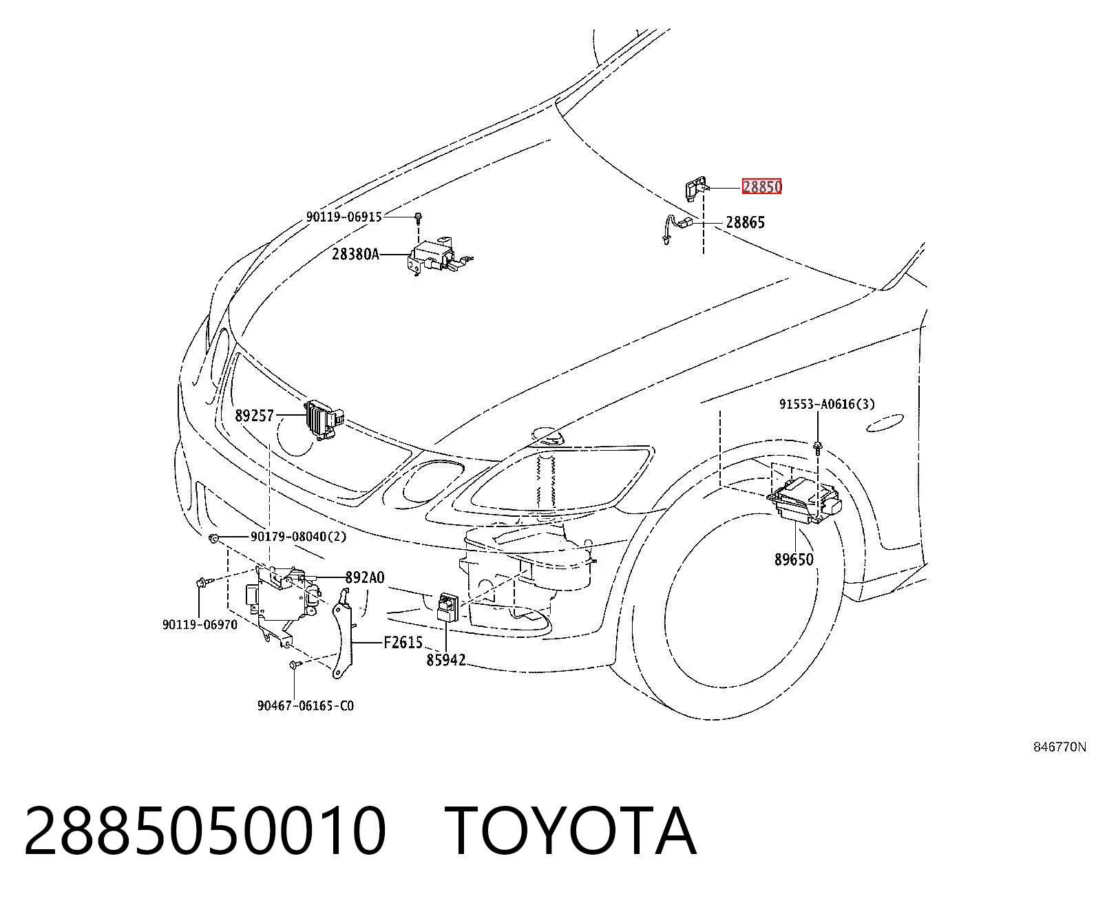 2885050010 Toyota 