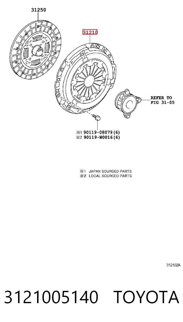 3121005140 Toyota