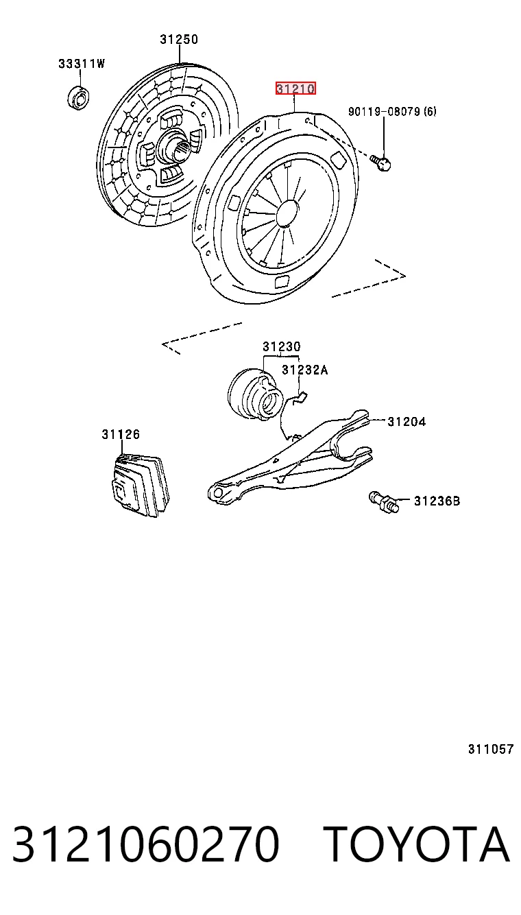 Cesta de embraiagem para Toyota Land Cruiser J12