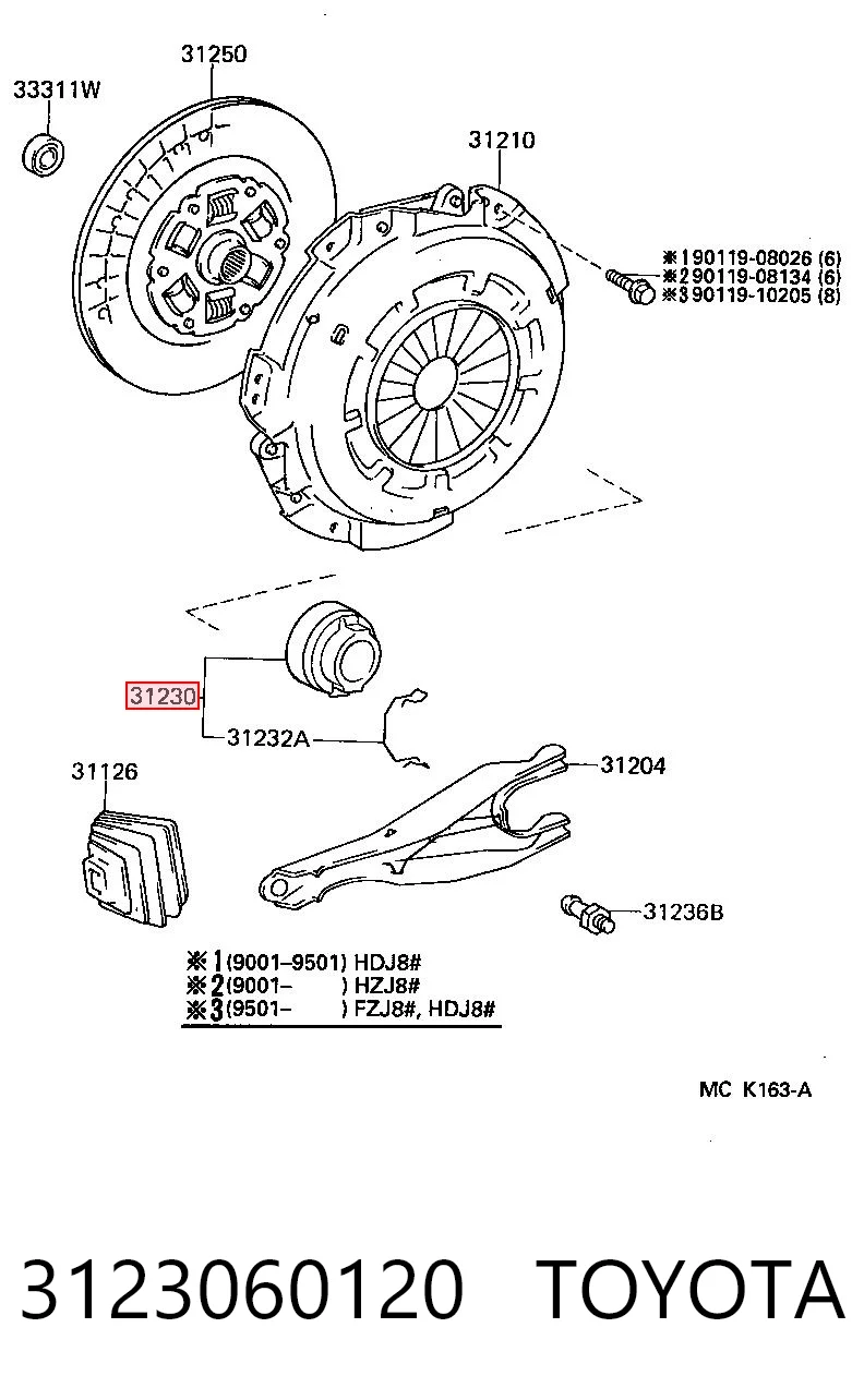 Compre Rolamento de liberação de embraiagem Toyota Land Cruiser 