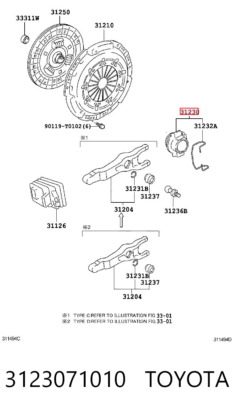 Compre Rolamento de liberação de embraiagem Toyota Hilux 