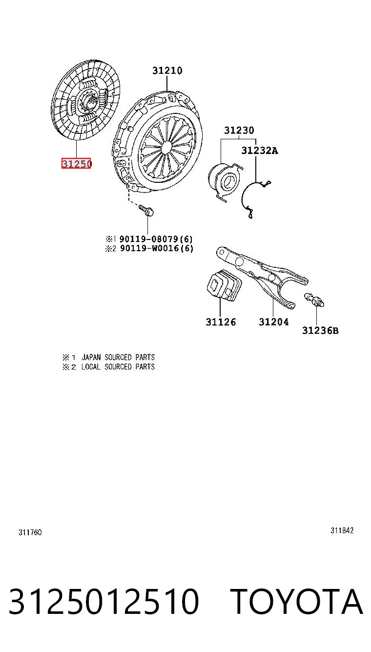 3125012510 Toyota