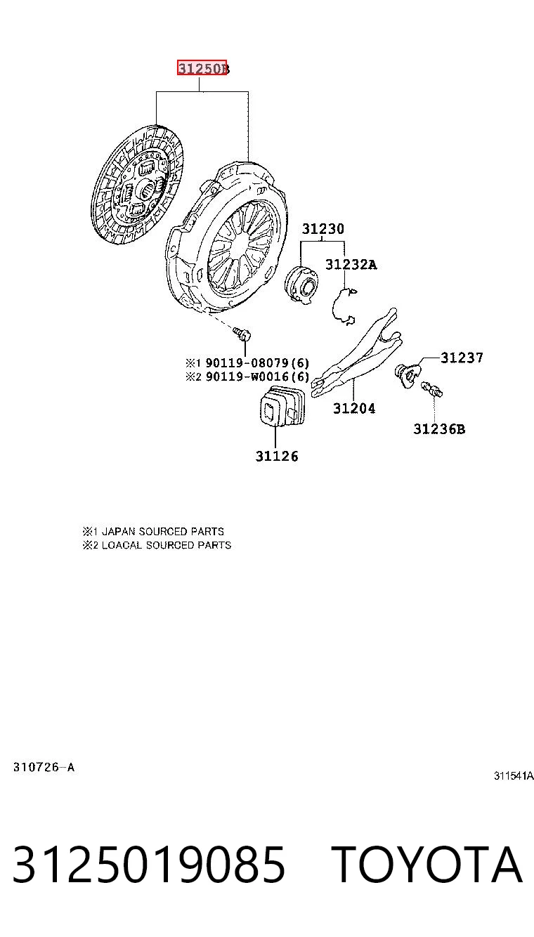 3125019085 Toyota