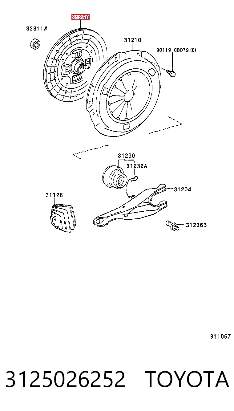 Disco de embraiagem Toyota Land Cruiser  J12