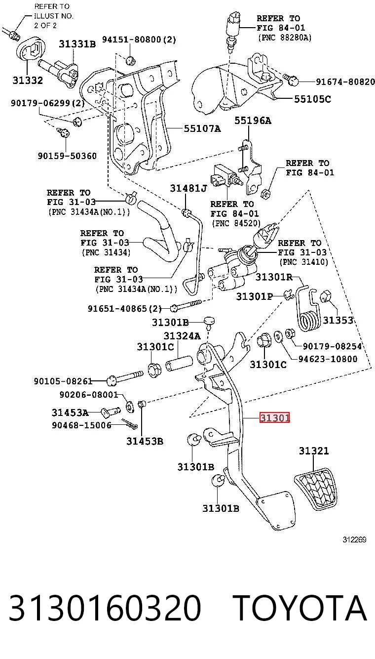 Pedal de embraiagem Toyota Land Cruiser  J150 ao melhor preço