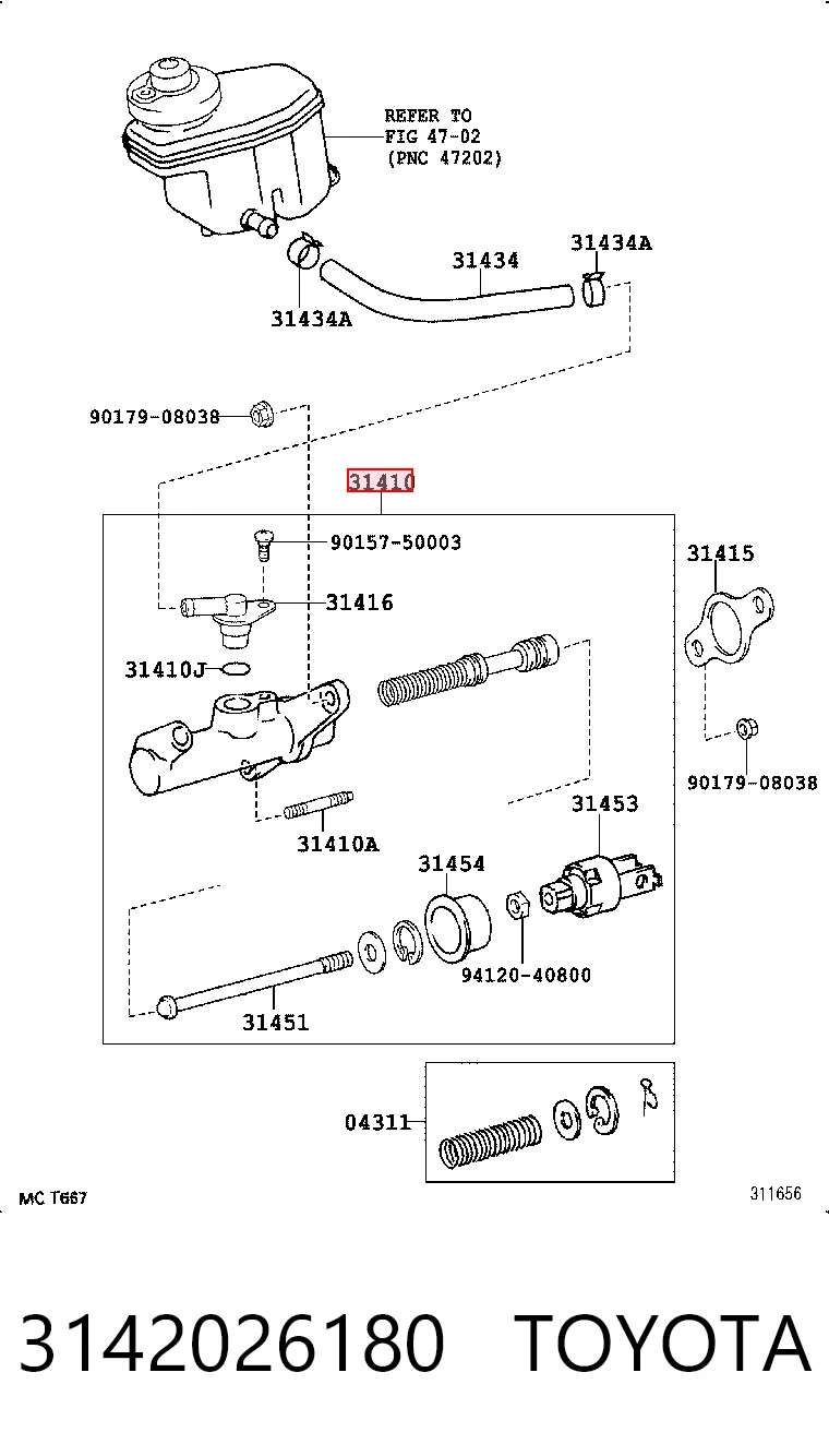 Cilindro mestre de embraiagem Toyota Hiace preço, a partir de 38,56 USD