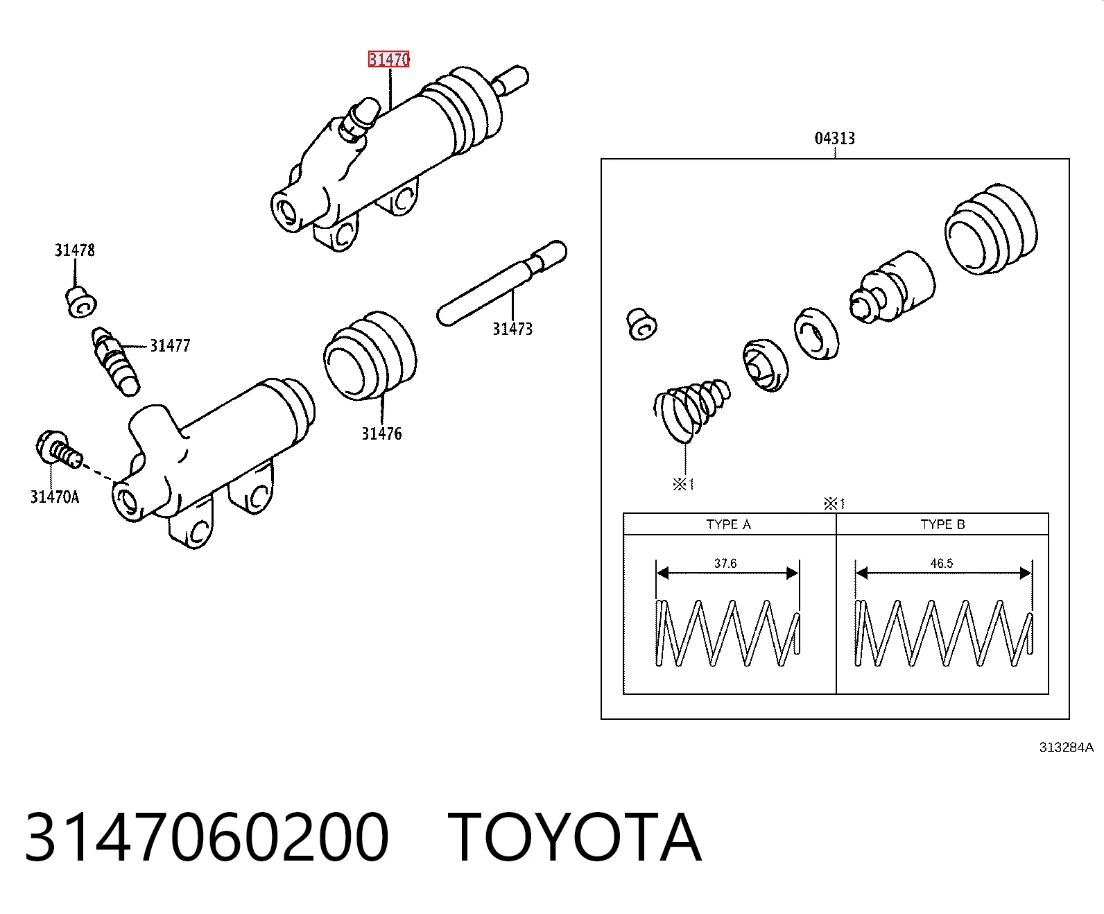 Cilindro de trabalho de embraiagem Toyota 4 Runner  N130