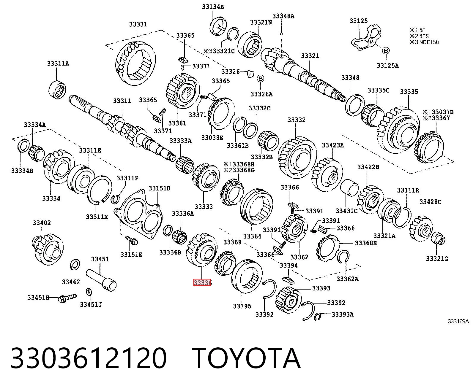 3303612120 Toyota