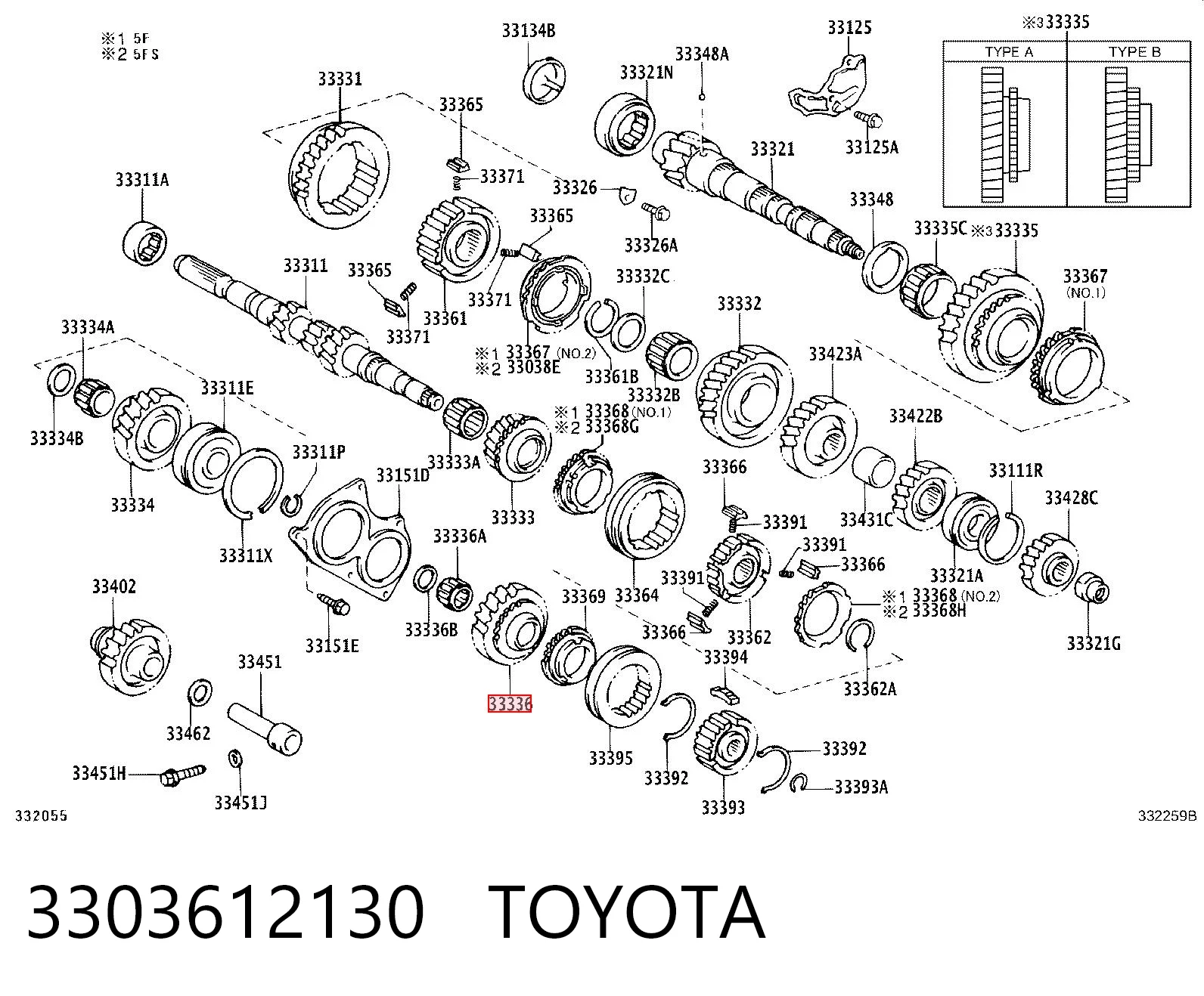 3303612130 Toyota