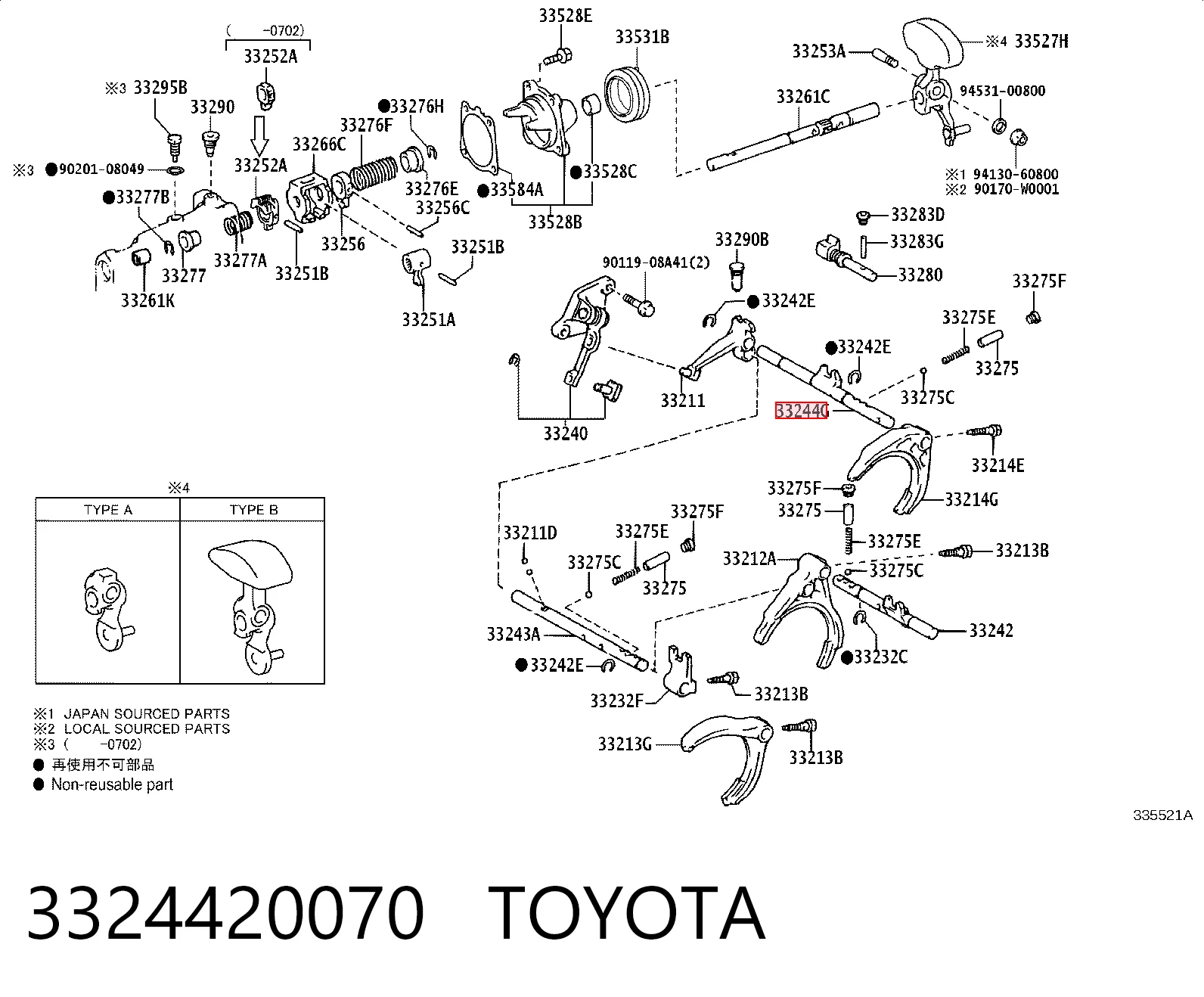 3324420070 Toyota