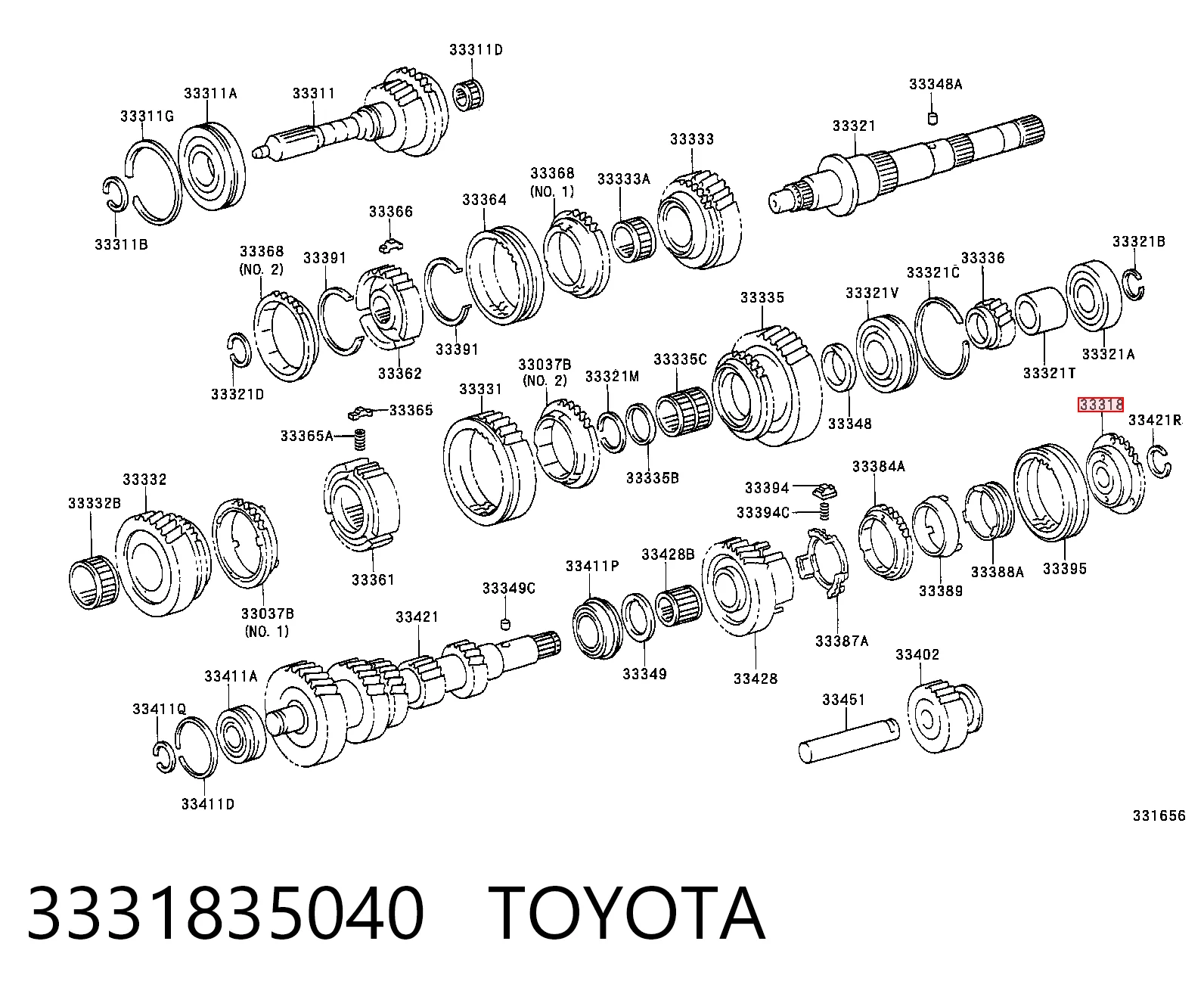 3331835040 Toyota