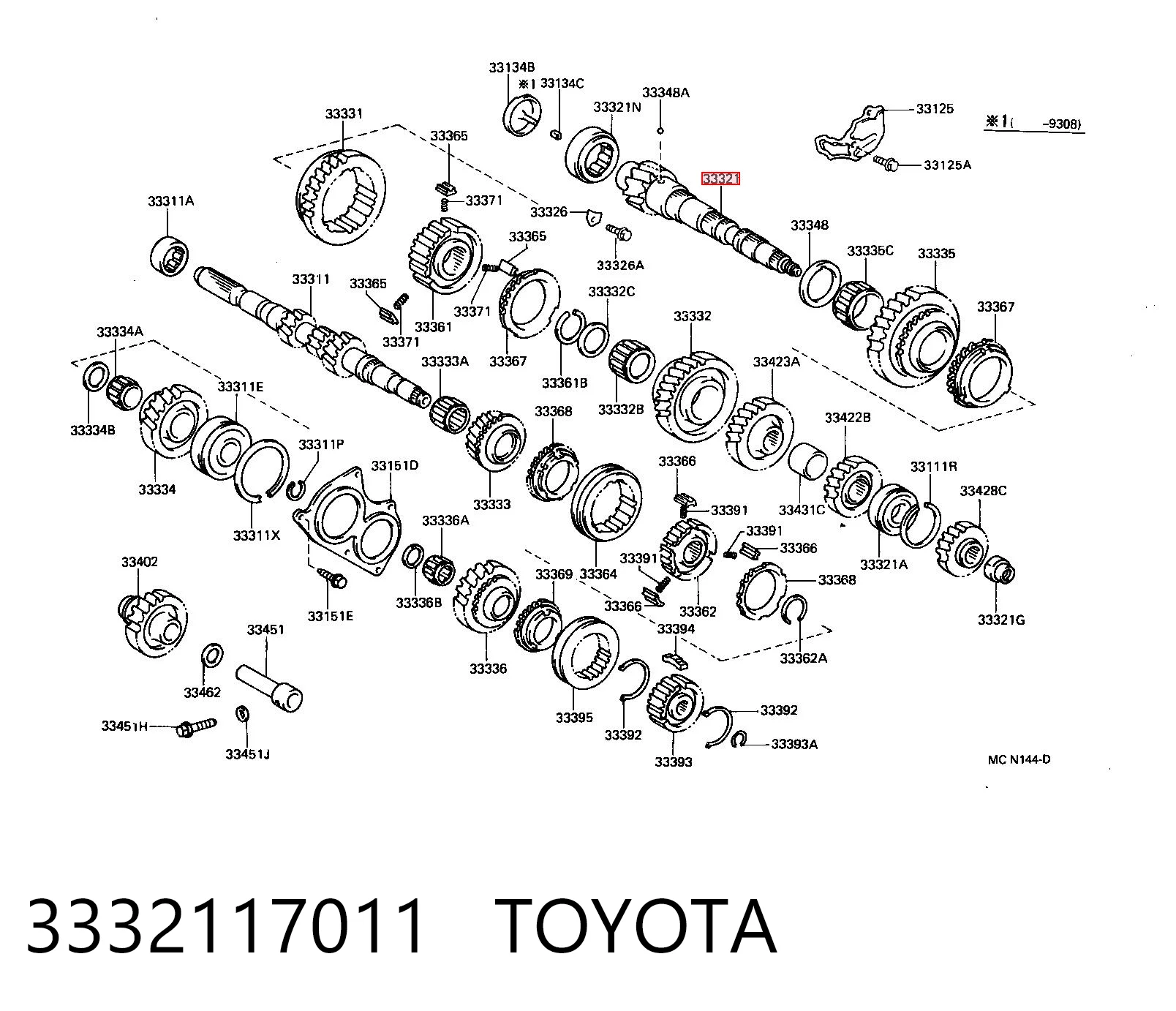 3332117011 Toyota