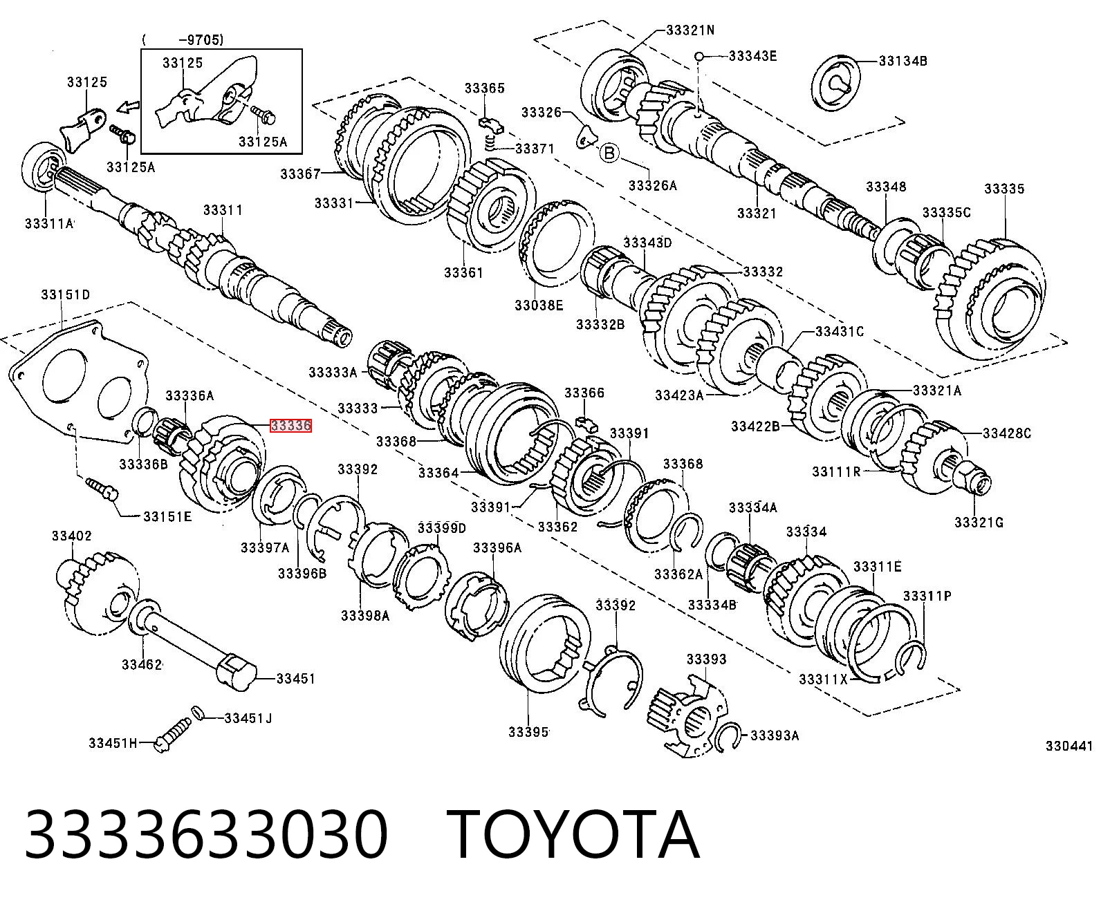 Roda dentada motriz de 5ª velocidade Toyota Camry  V10 ao melhor preço
