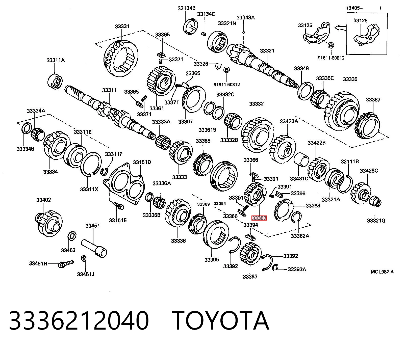 3336212040 Toyota