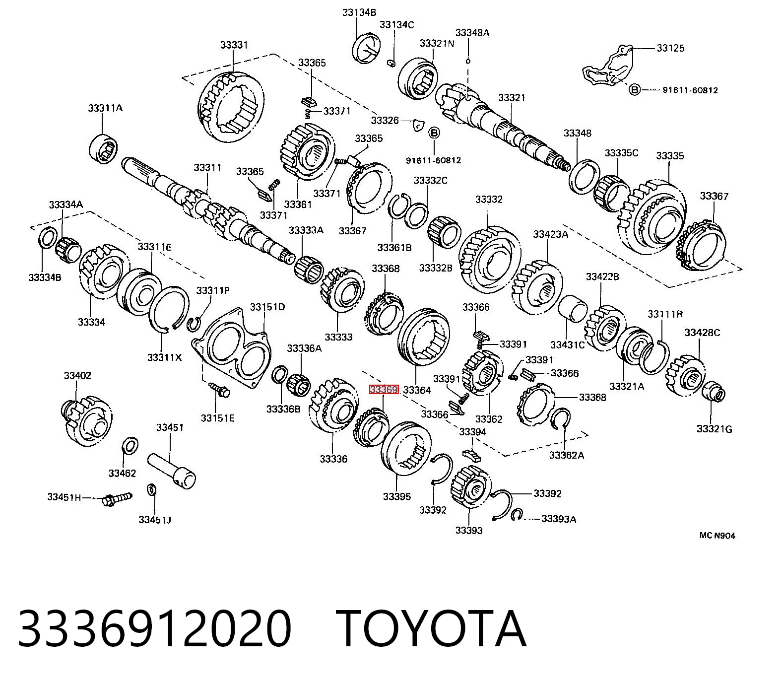 3336912020 Toyota