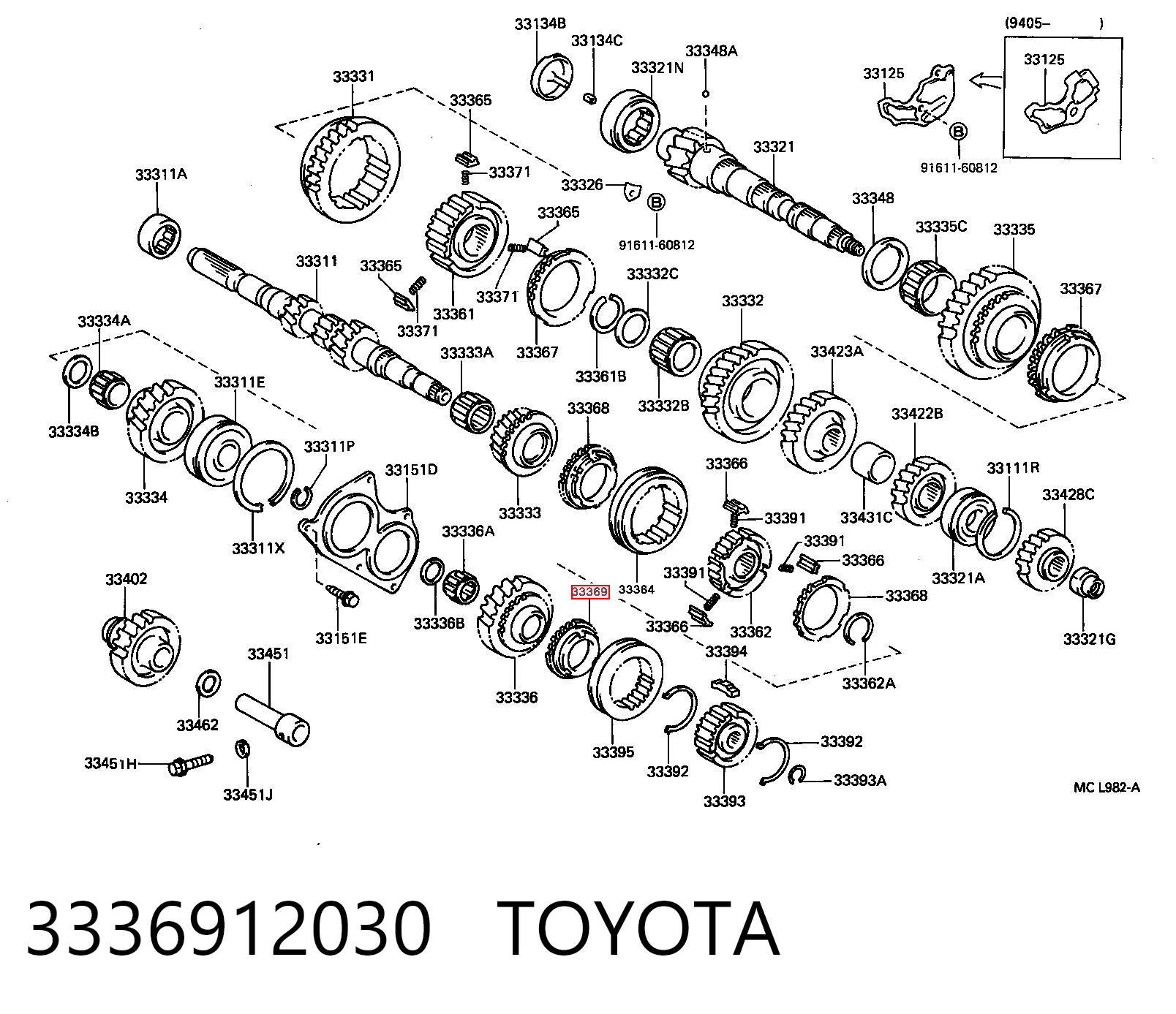 3336912030 Toyota Anel de sincronizador