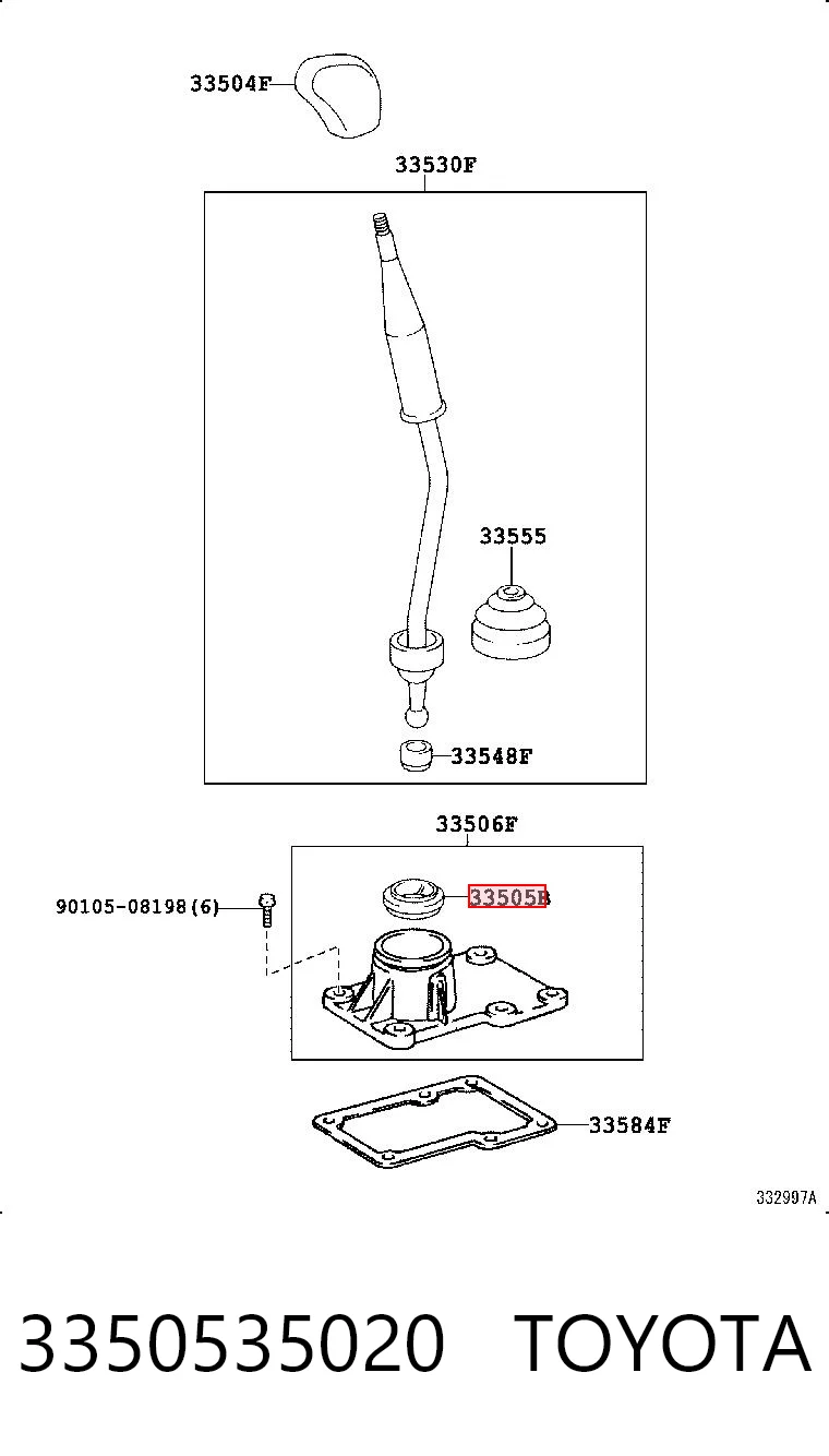 Bucha do mecanismo de mudança (de ligação) para Toyota Hilux  KUN15