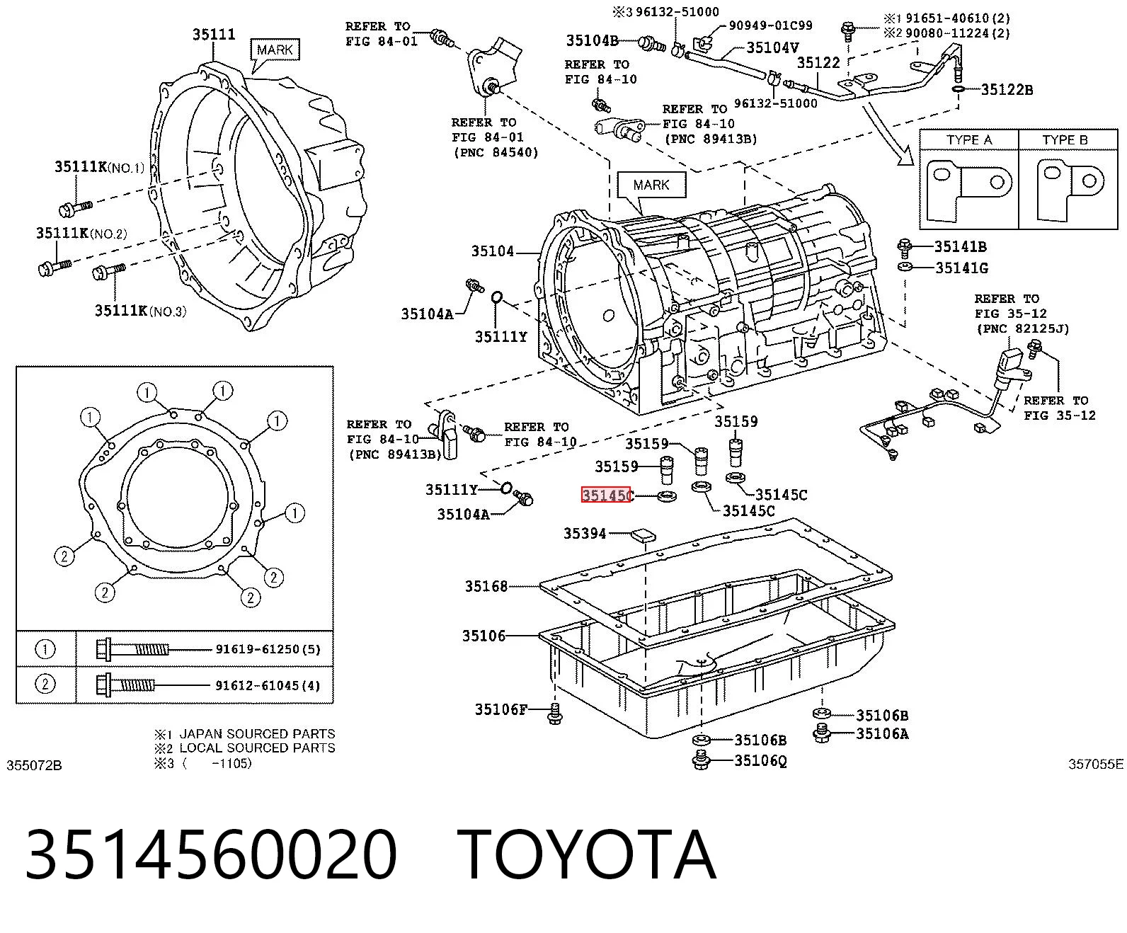 Vedante de rolha de panela da Caixa Automática de Mudança Toyota Yaris  P10 ao melhor preço