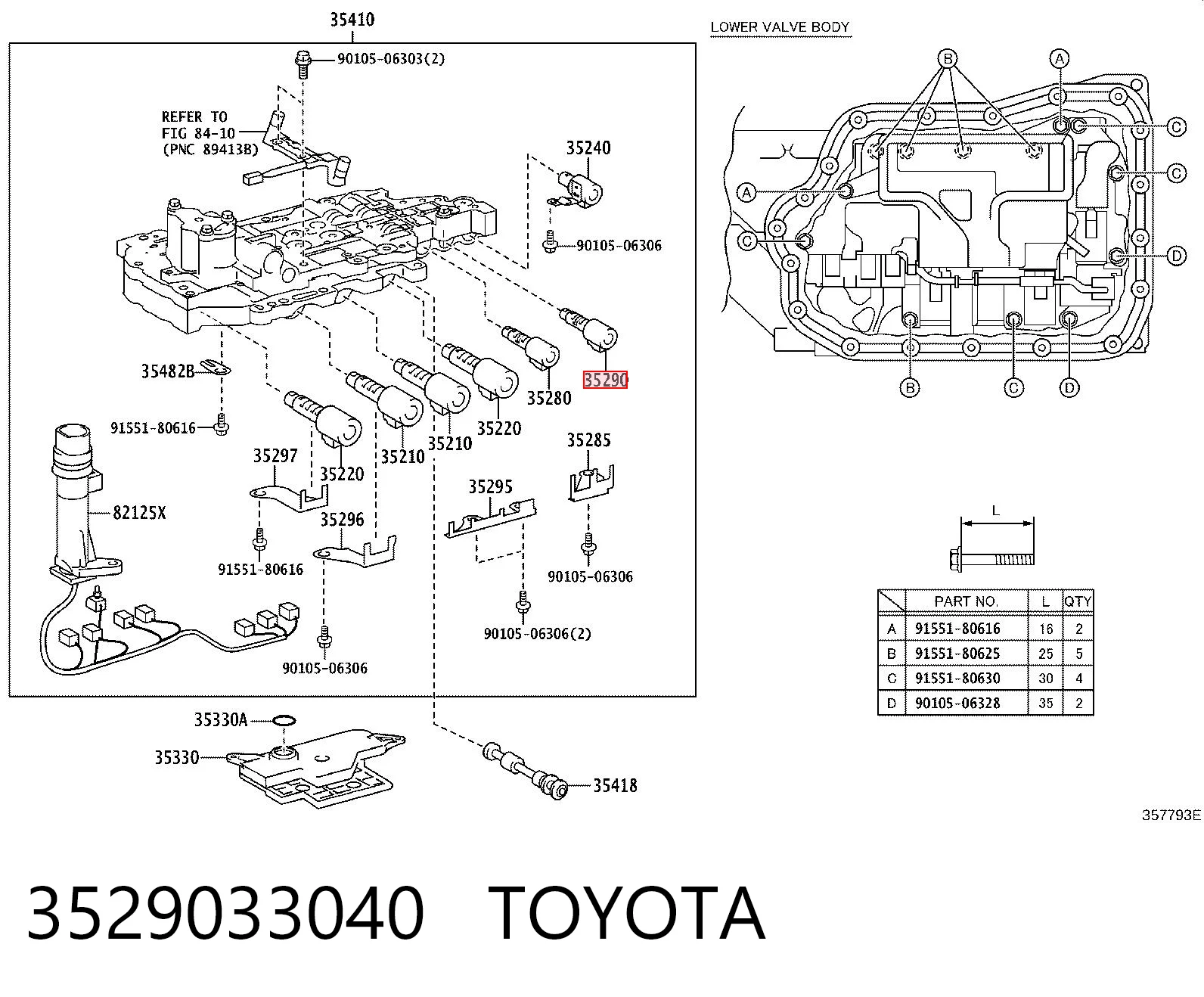 3529033040 Toyota Solenoide da Caixa Automática de Mudança