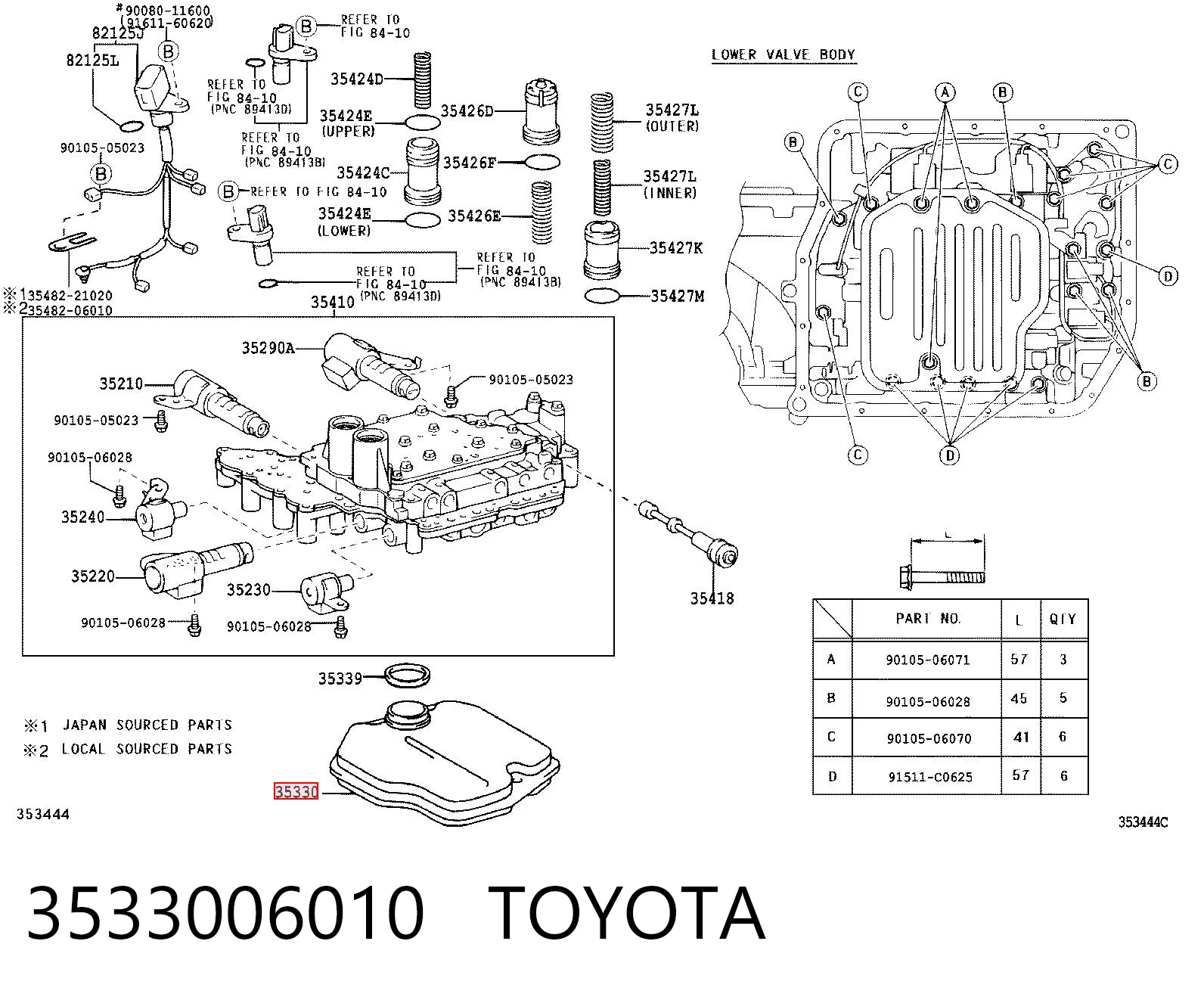 3533006010 Toyota Filtro da Caixa Automática de Mudança