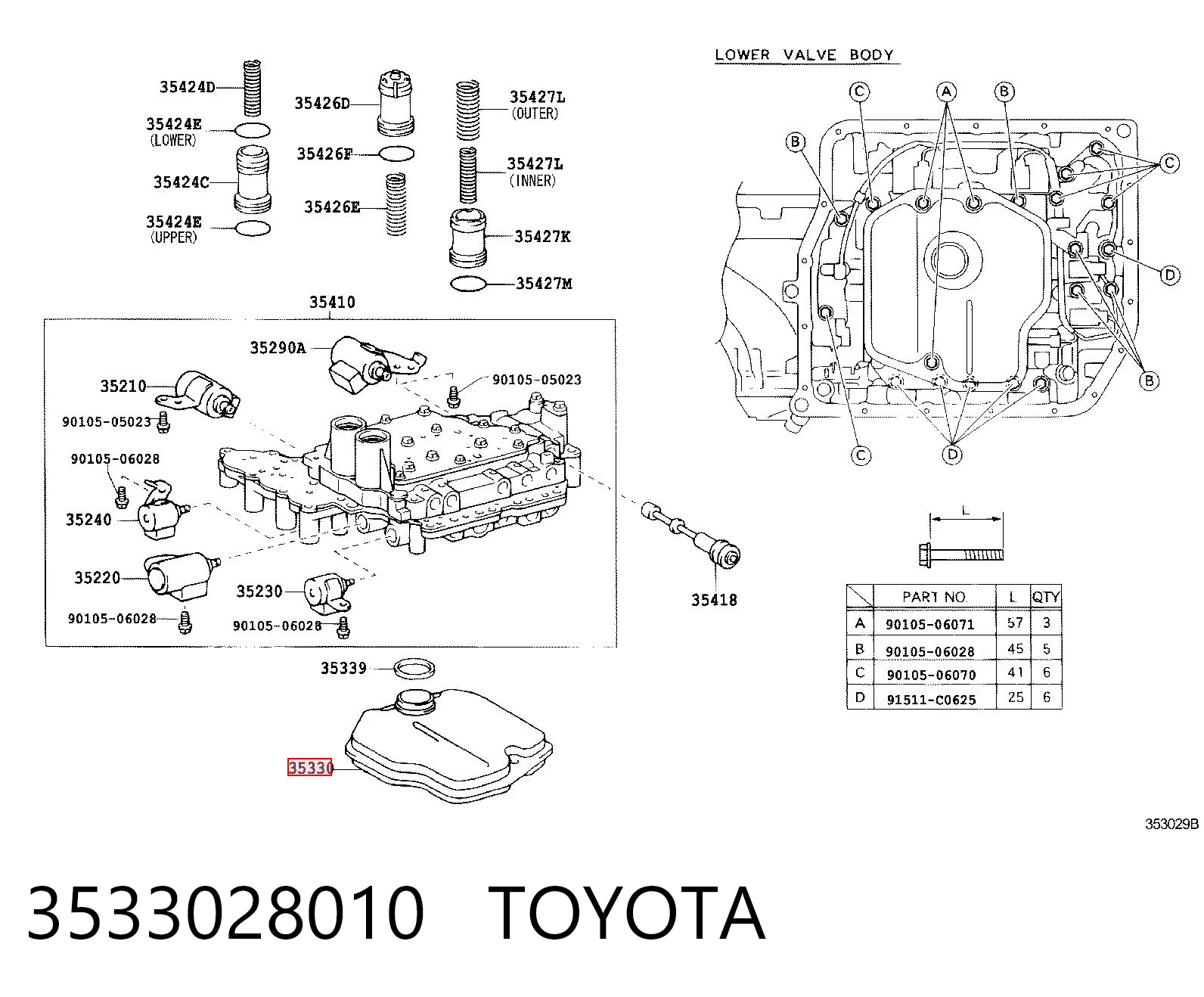  Filtro da Caixa Automática de Mudança Toyota RAV4 II SUV (XA2) (2000 - 2005) II