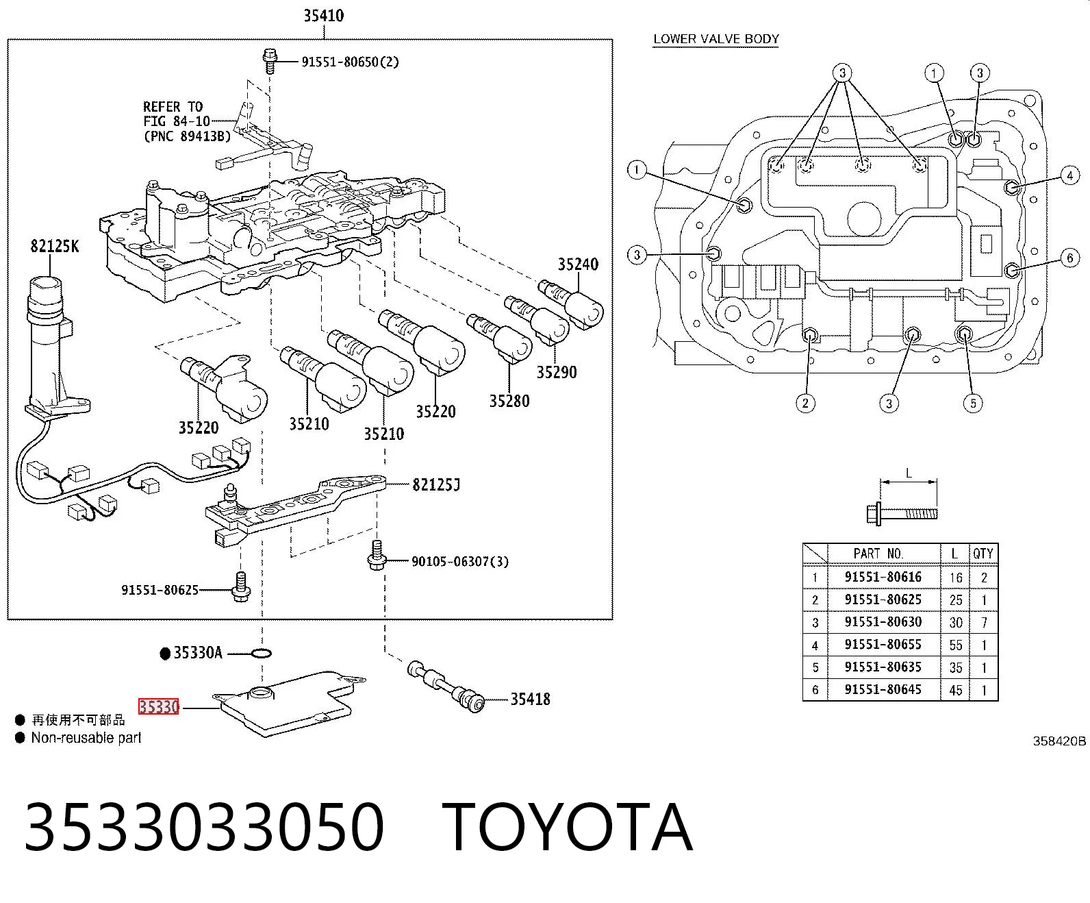 3533033050 Toyota Filtro da Caixa Automática de Mudança