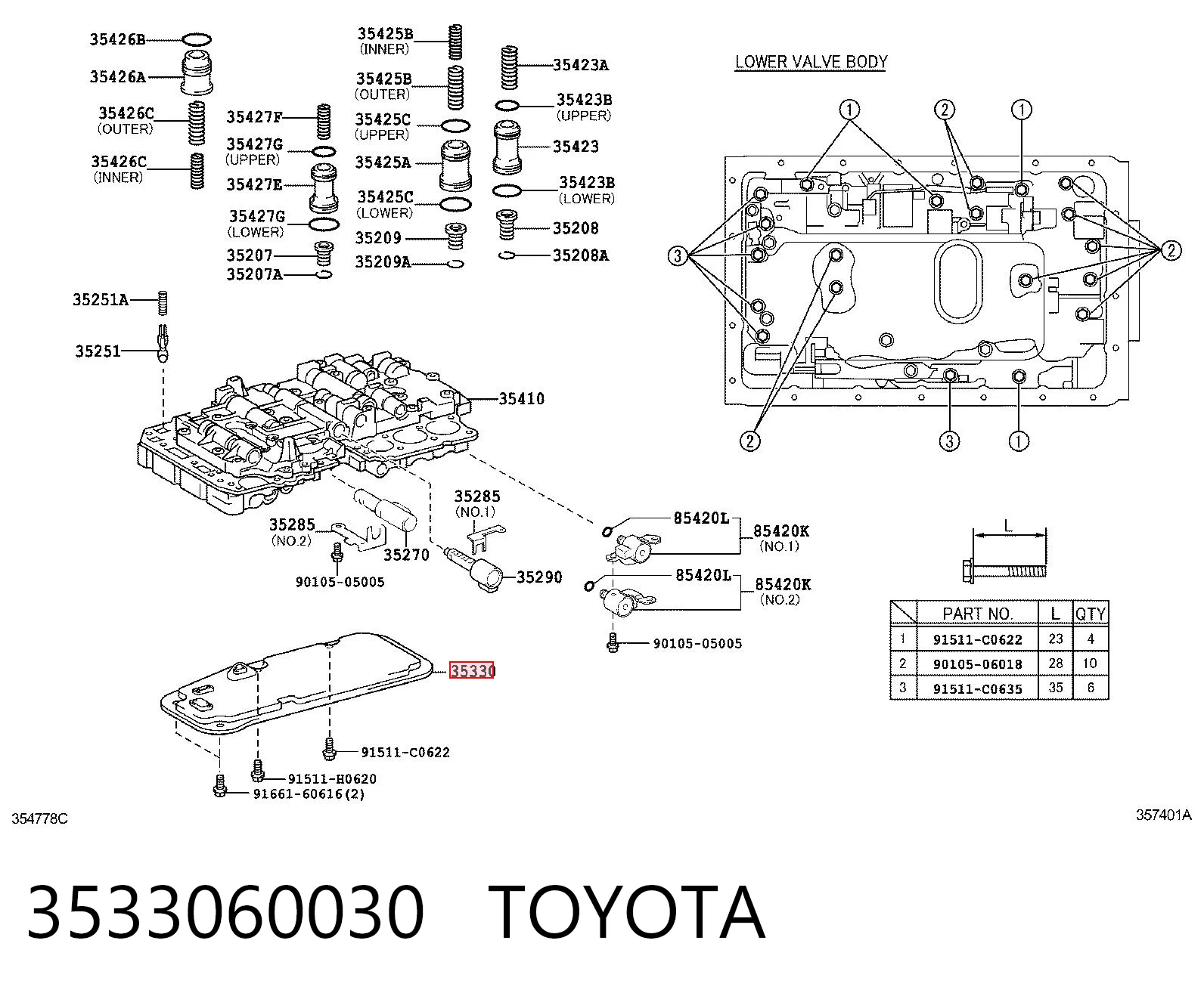 3533060030 Toyota Filtro da Caixa Automática de Mudança