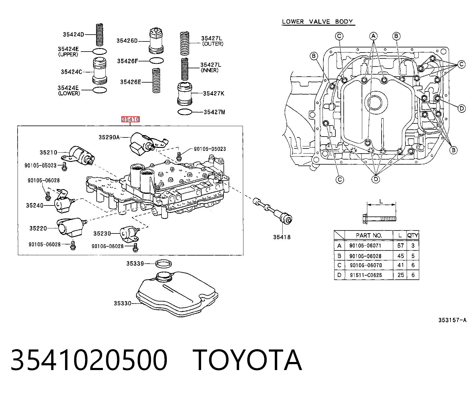 3541020500 Toyota