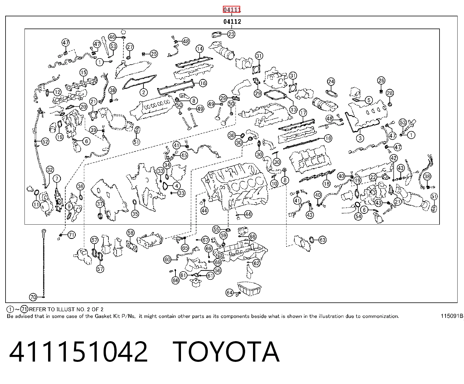 Compre Kit de vedantes de motor completo Toyota Land Cruiser 