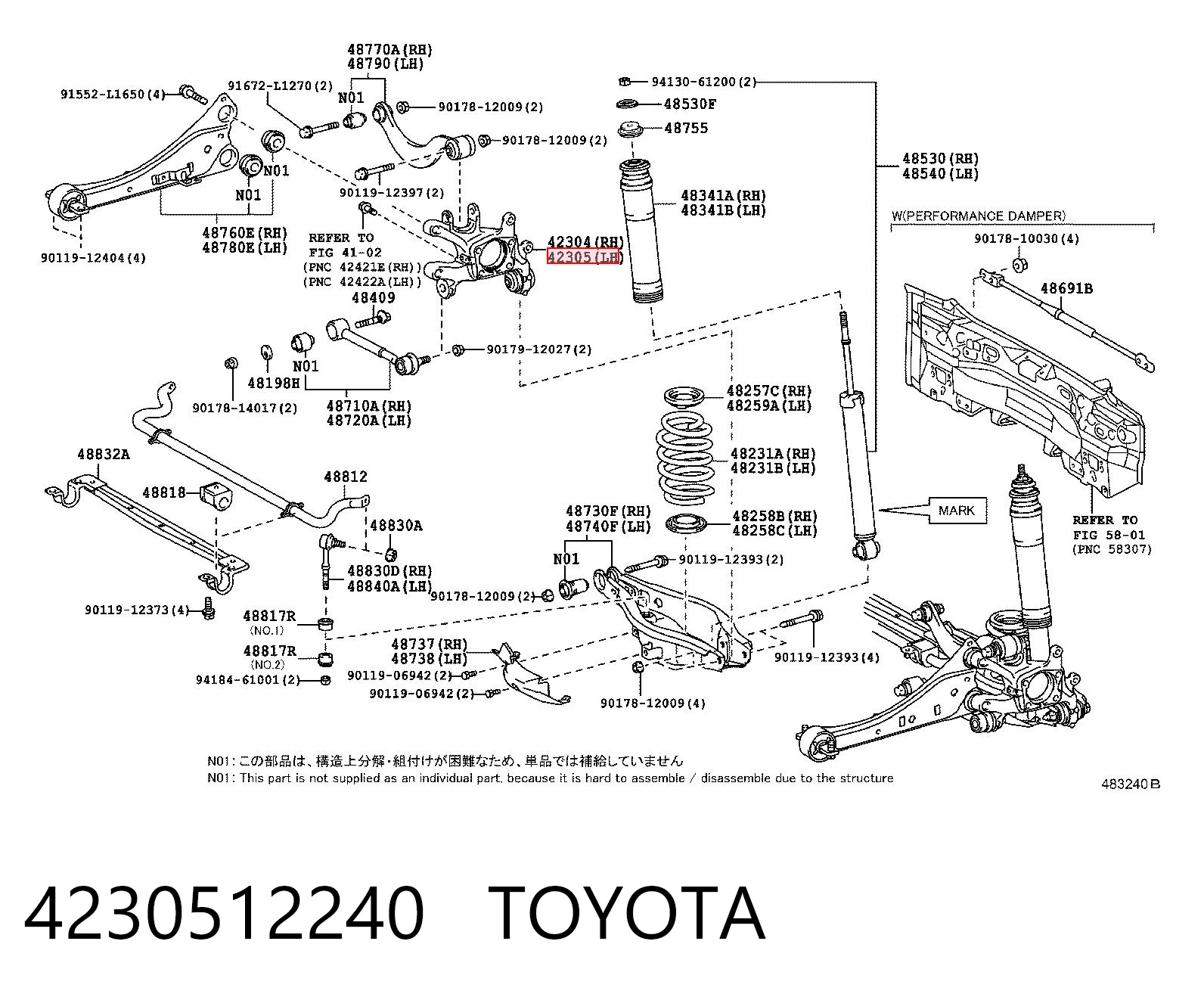 4230512240 Toyota