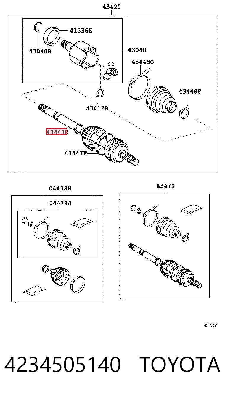 4234505140 Toyota 