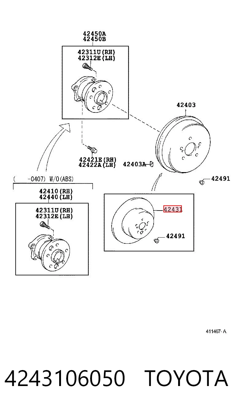 4243106050 Toyota