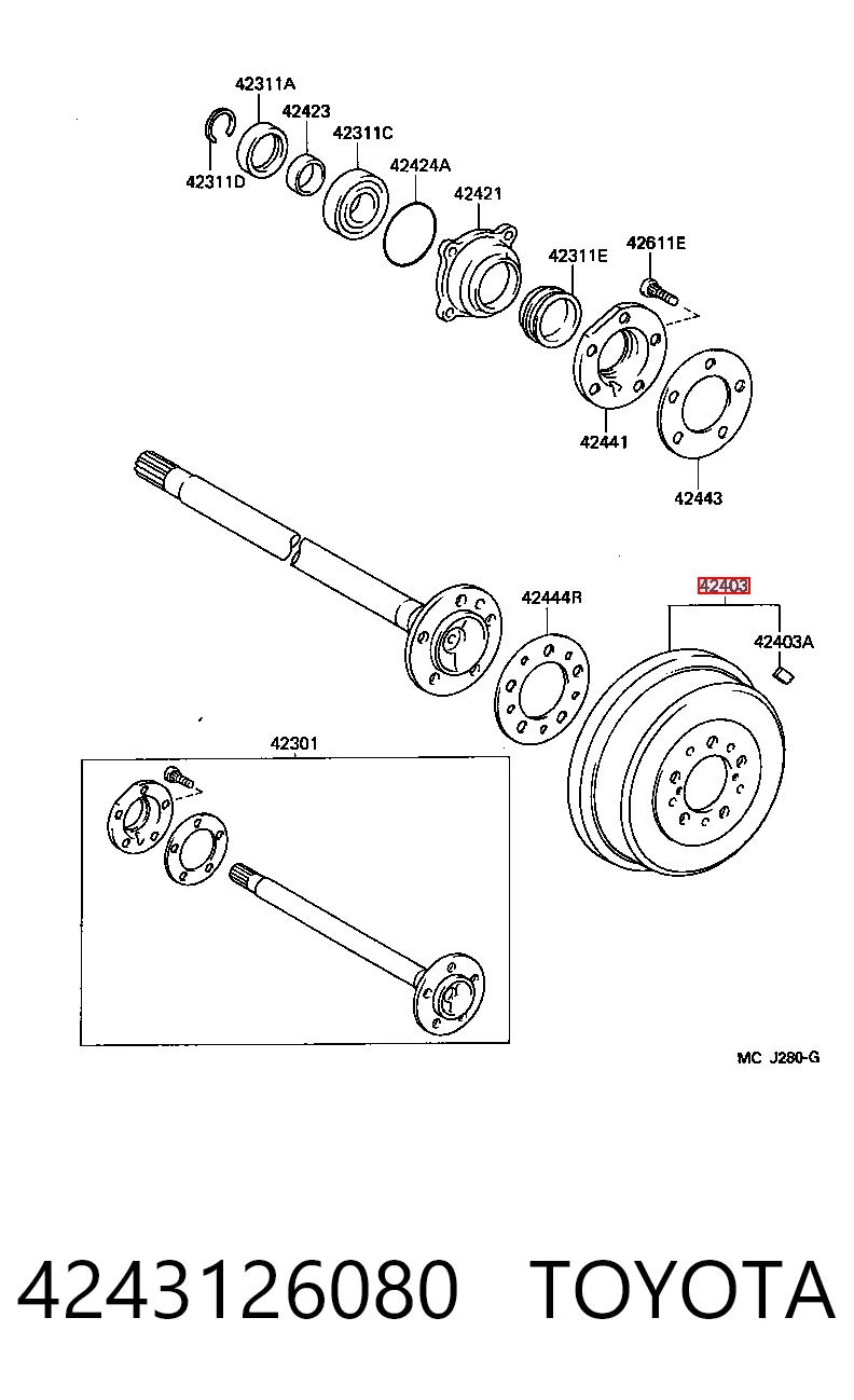 4243126080 Toyota