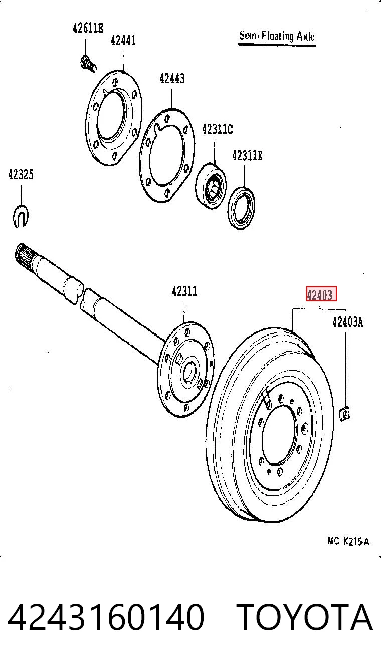 4243160140 Toyota